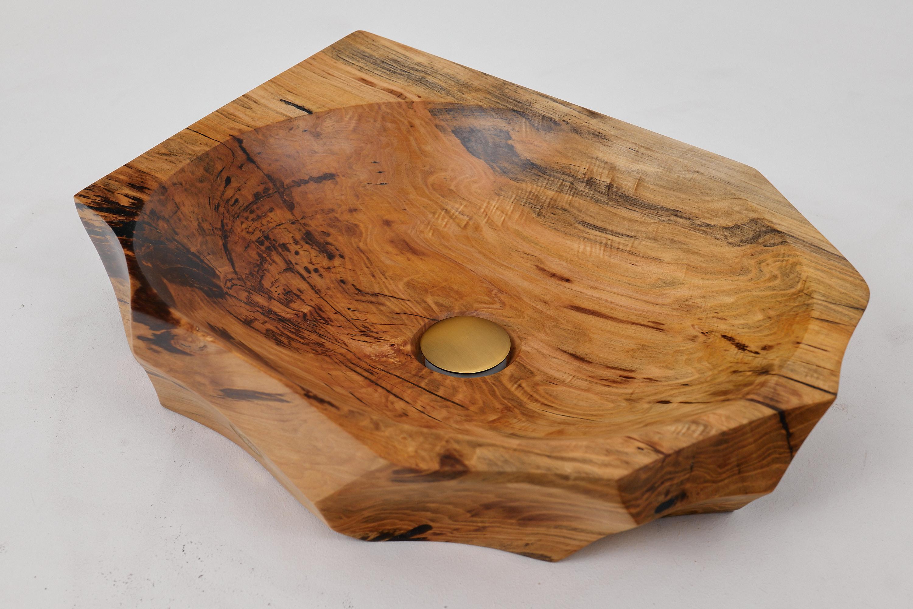 XXI secolo e contemporaneo Logniture, lavabo da bagno in legno massiccio Live Edge Designs, design originale in vendita