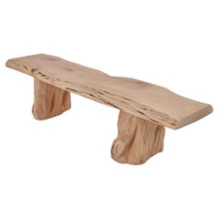 Logniture, Live Edge Walnut Bench, Wabi-Sabi, Brutalist, Log Furniture