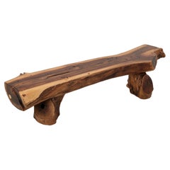 Logniture, Live Edge Walnut Garden Bench, Indoor & Outdoor, Log Furniture