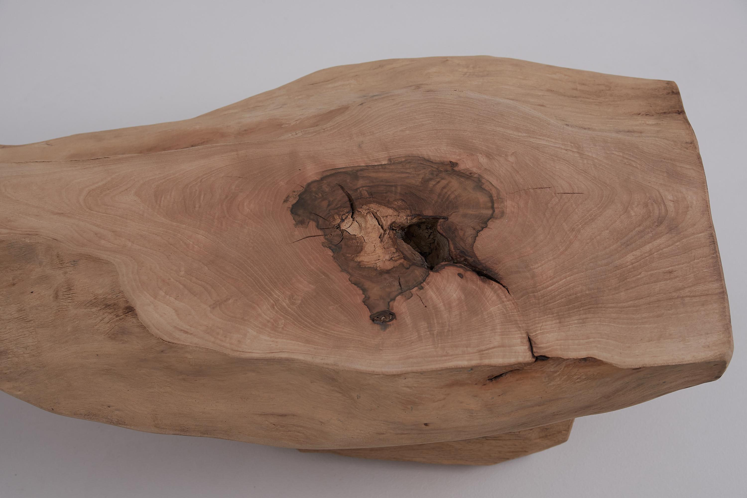 Logniture, Live Edge Walnut & Oak Bench, Wabi-Sabi, Brutalist, Log Furniture en vente 7