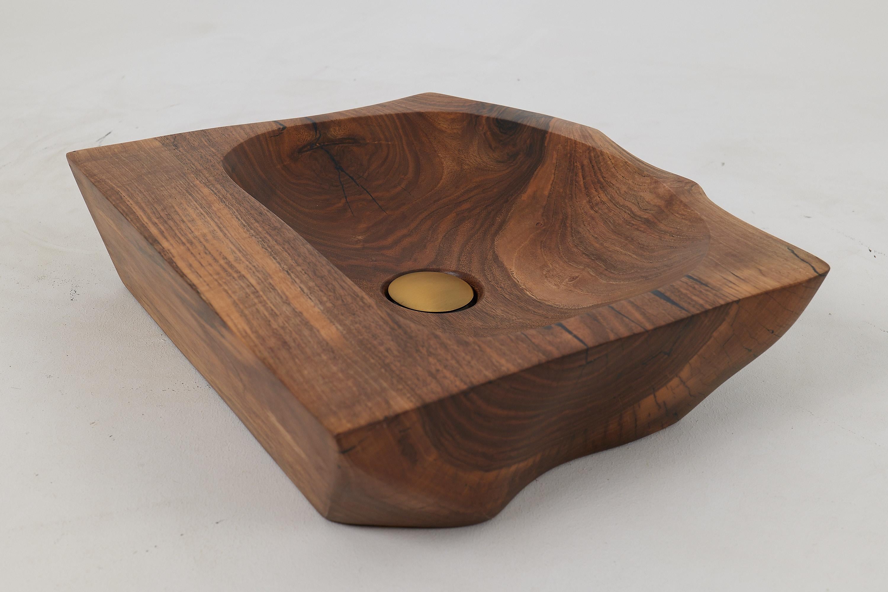 Logniture, Live Edge Wood Bathroom Sink, Basin, Original Design, Handmade For Sale 4