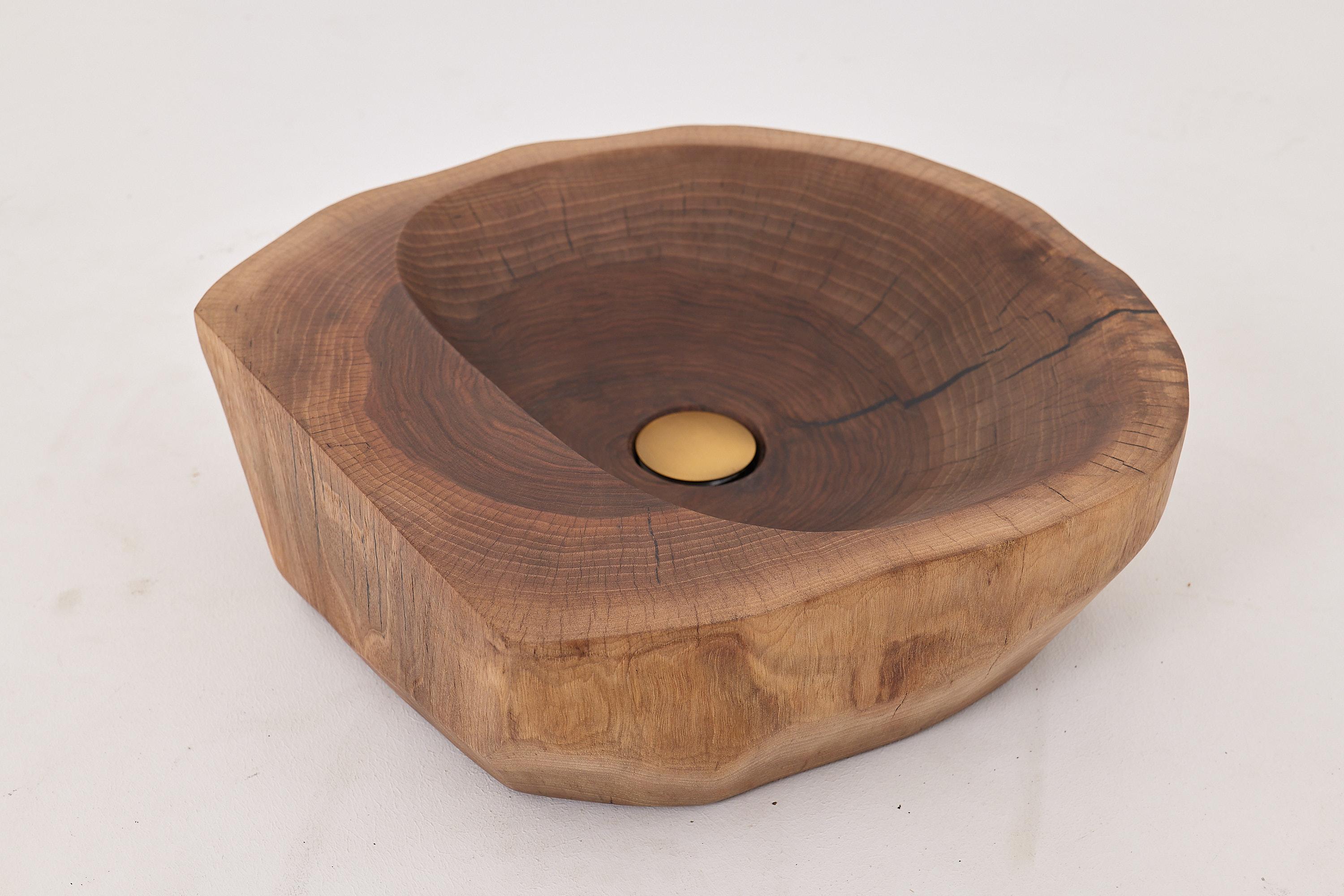 Mueble de tronco, Lavabo de madera, Lavabo, Diseño original, Hecho a mano en venta 3