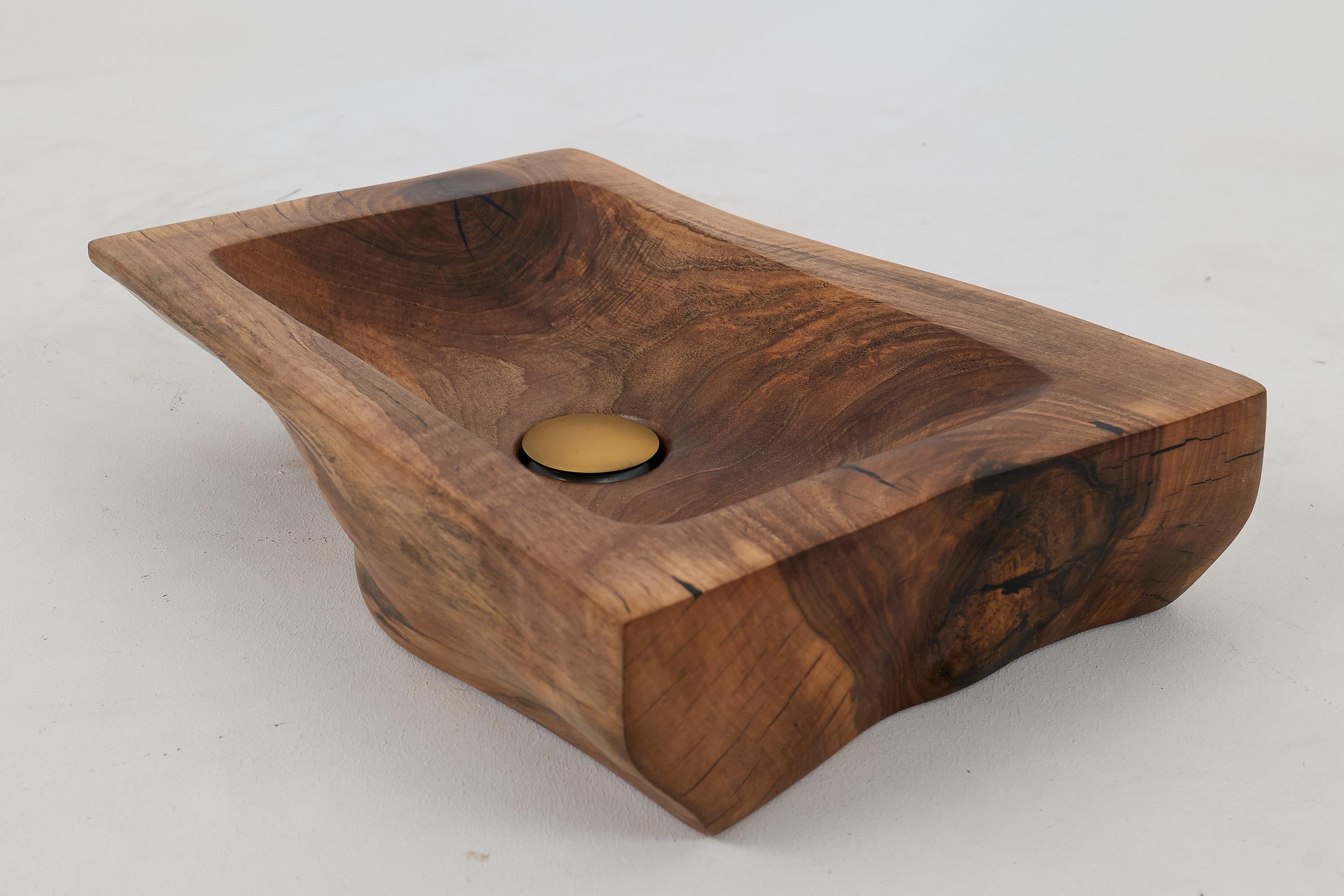 Logniture, Live Edge Wood Bathroom Sink, Basin, Original Design, Handmade For Sale 5