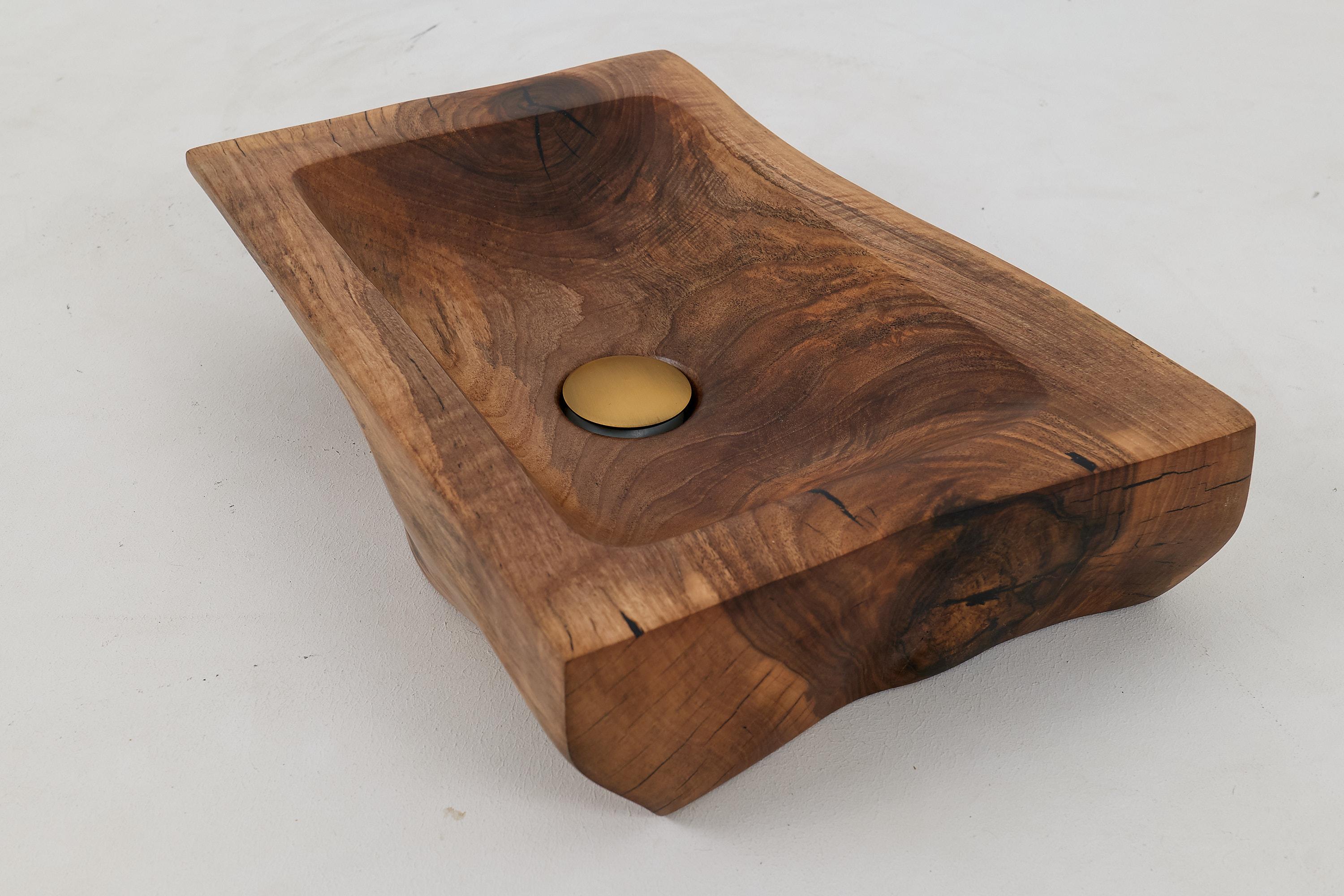 Logniture, Live Edge Wood Bathroom Sink, Basin, Original Design, Handmade For Sale 6