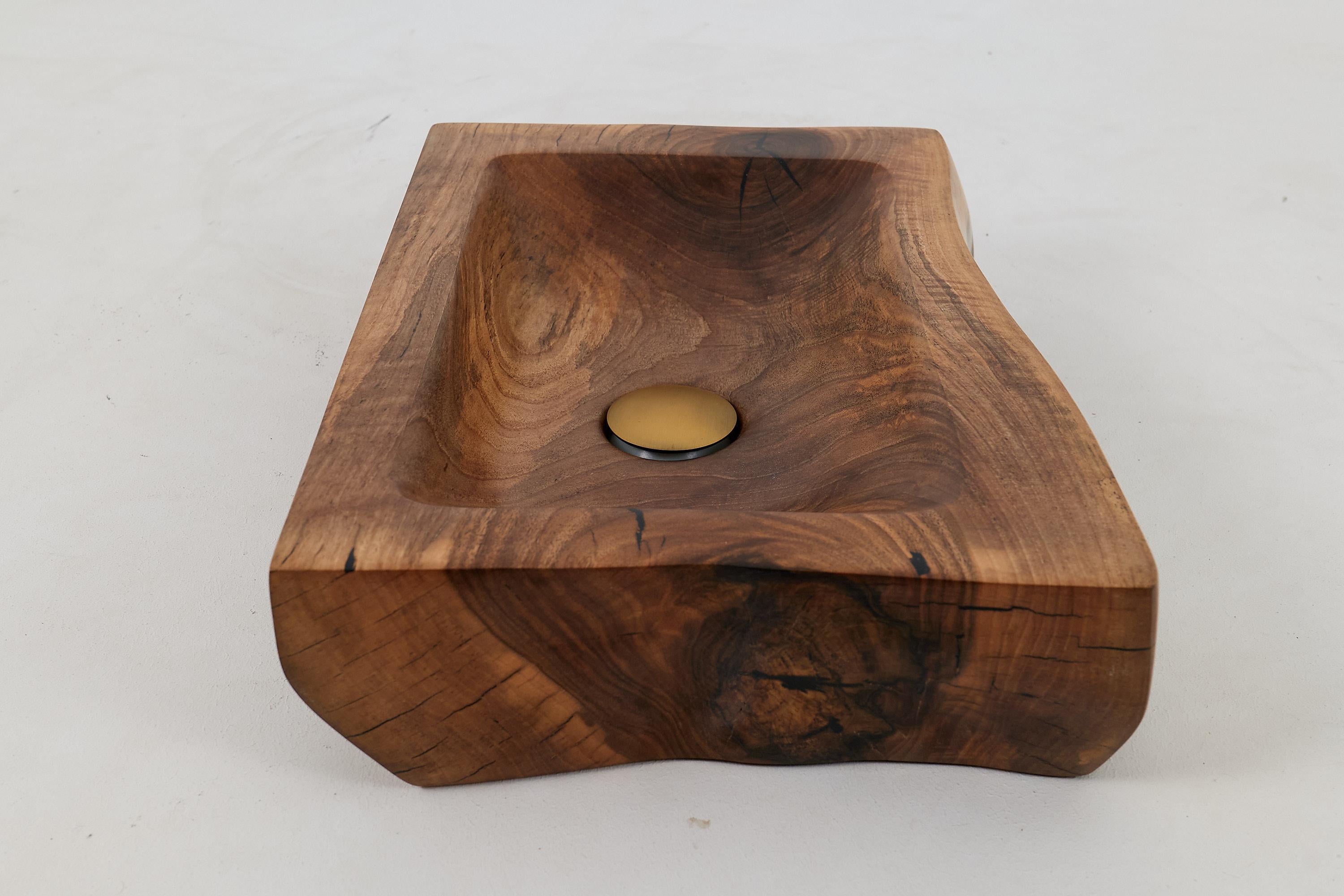 Logniture, Live Edge Wood Bathroom Sink, Basin, Original Design, Handmade For Sale 7