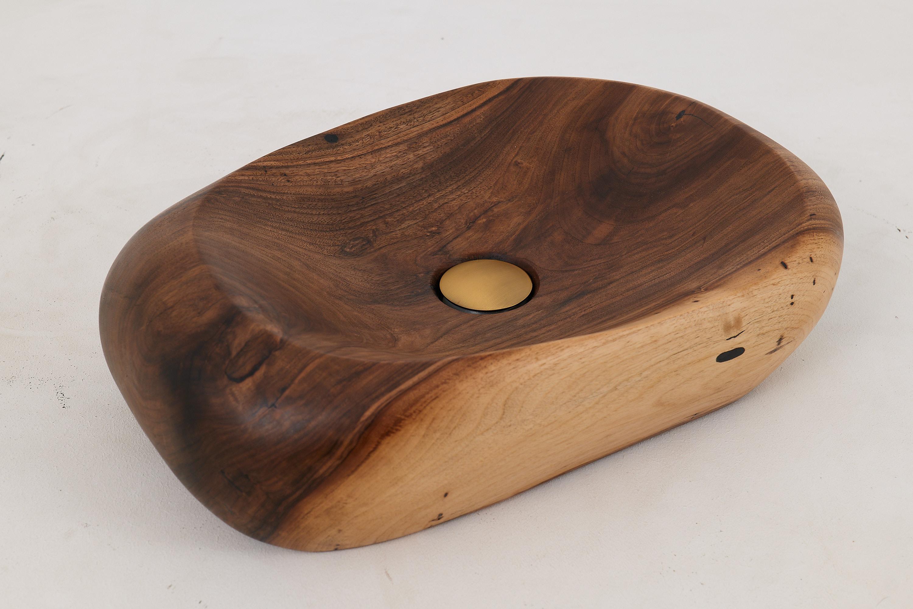 Logniture, Lavandino da bagno in legno Live Edge Design, Bacino, Design originale, Fatto a mano in vendita 10