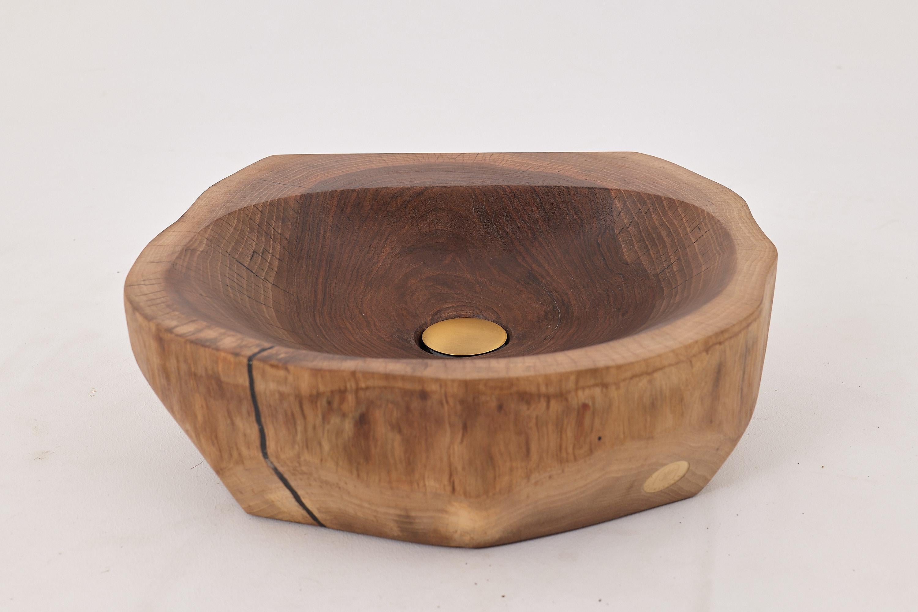 Mueble de tronco, Lavabo de madera, Lavabo, Diseño original, Hecho a mano Brutalista en venta