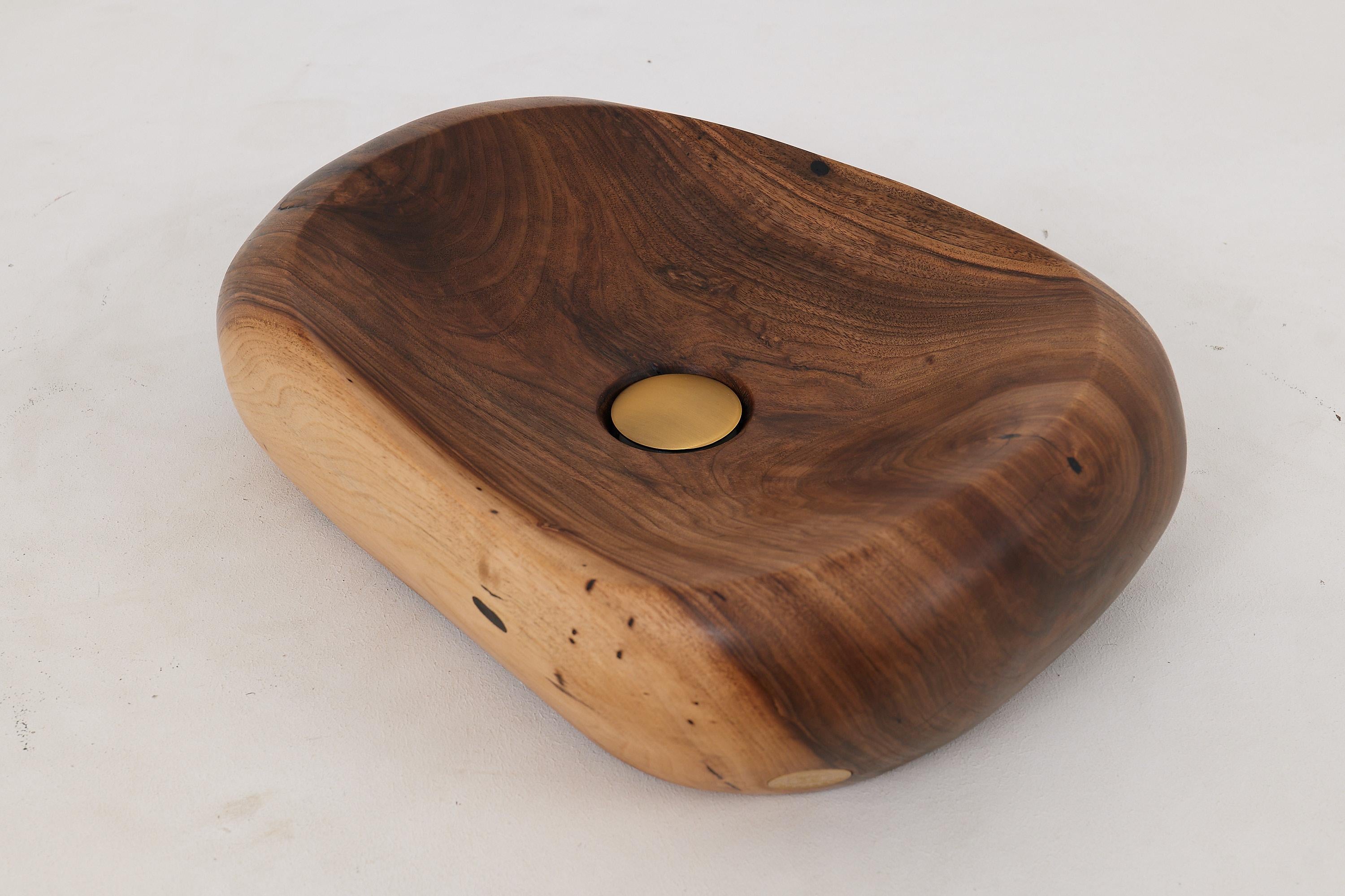 Croato Logniture, Lavandino da bagno in legno Live Edge Design, Bacino, Design originale, Fatto a mano in vendita