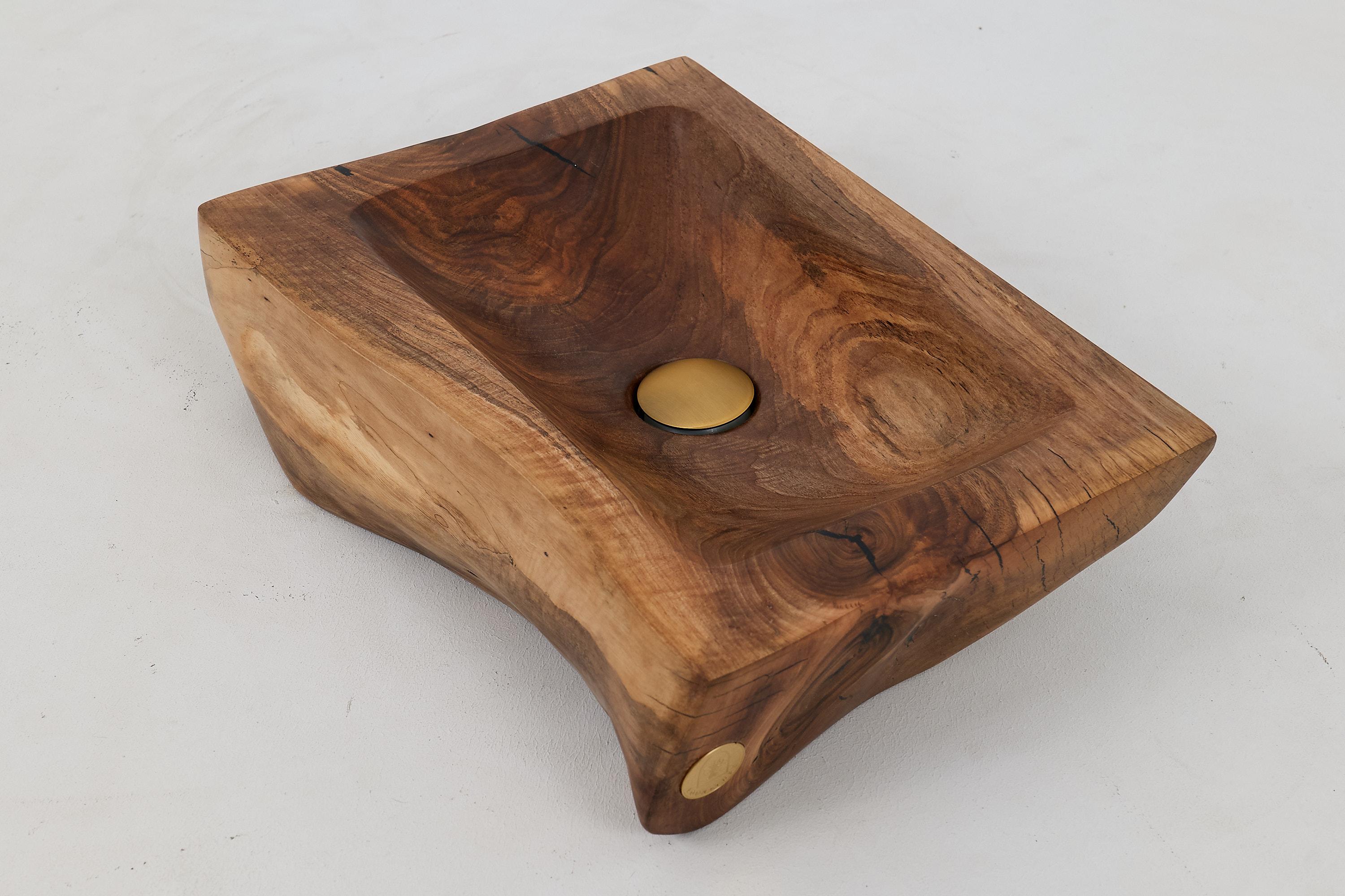 Carved Logniture, Live Edge Wood Bathroom Sink, Basin, Original Design, Handmade For Sale