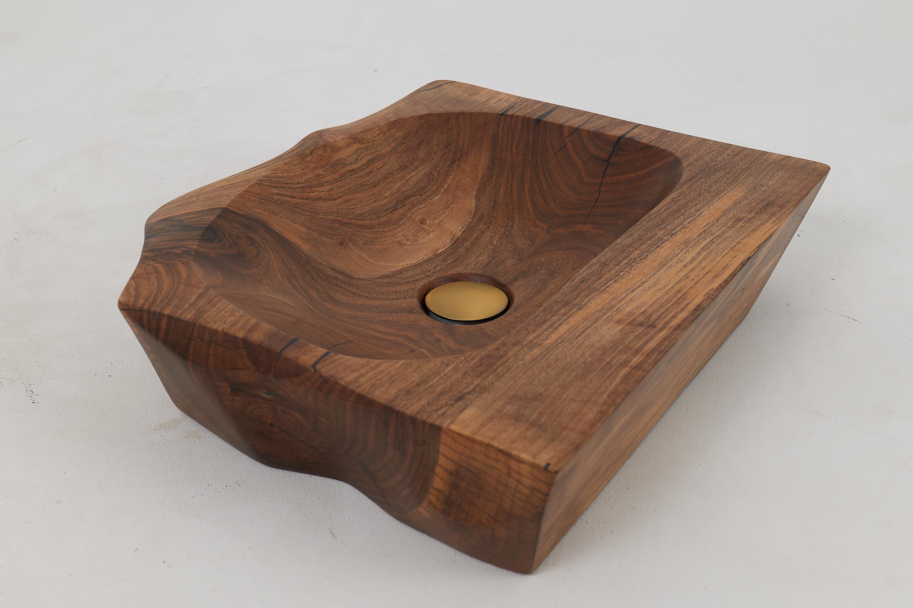 Logniture, Live Edge Wood Bathroom Sink, Basin, Original Design, Handmade For Sale 1