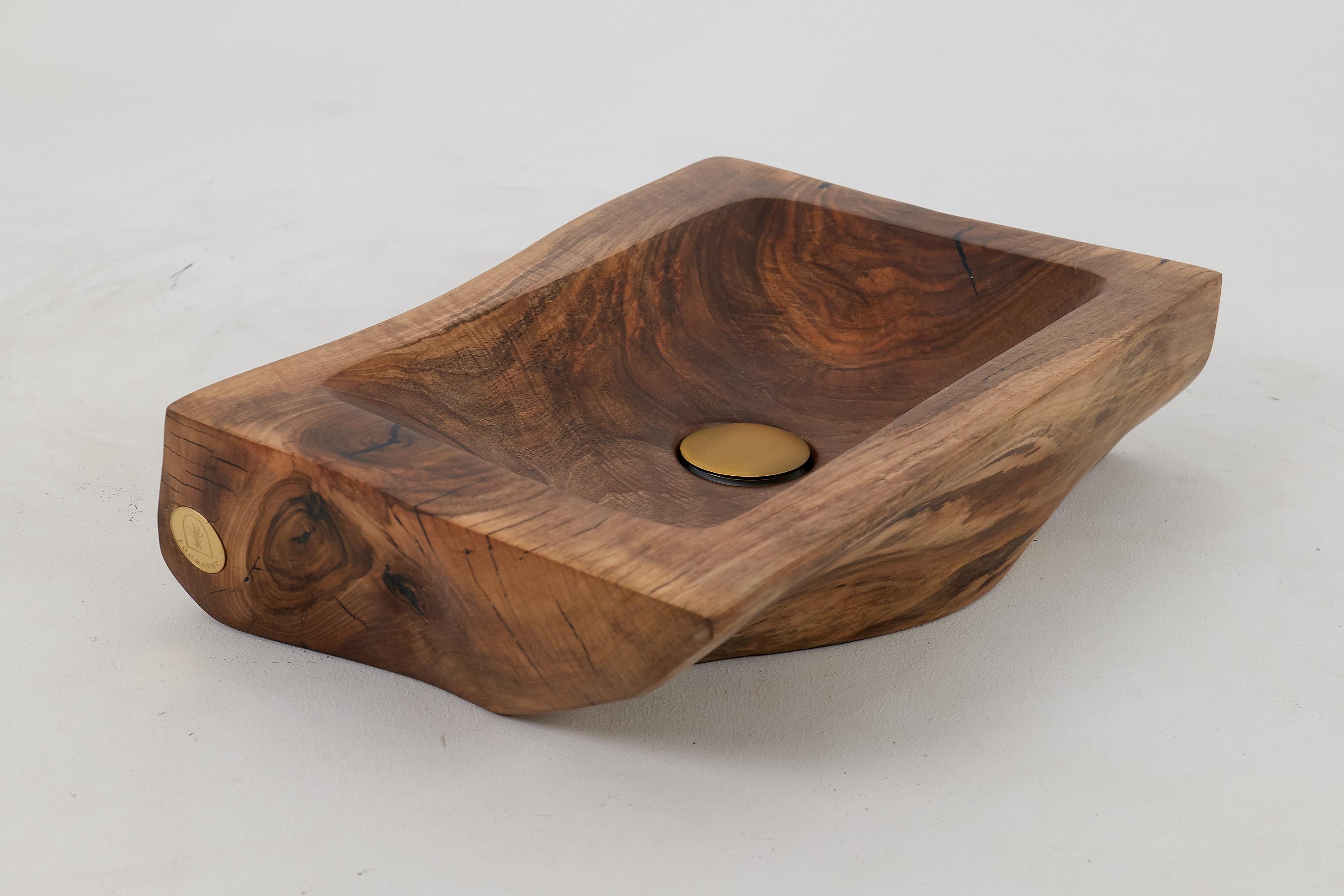 Logniture, Live Edge Wood Bathroom Sink, Basin, Original Design, Handmade For Sale 1