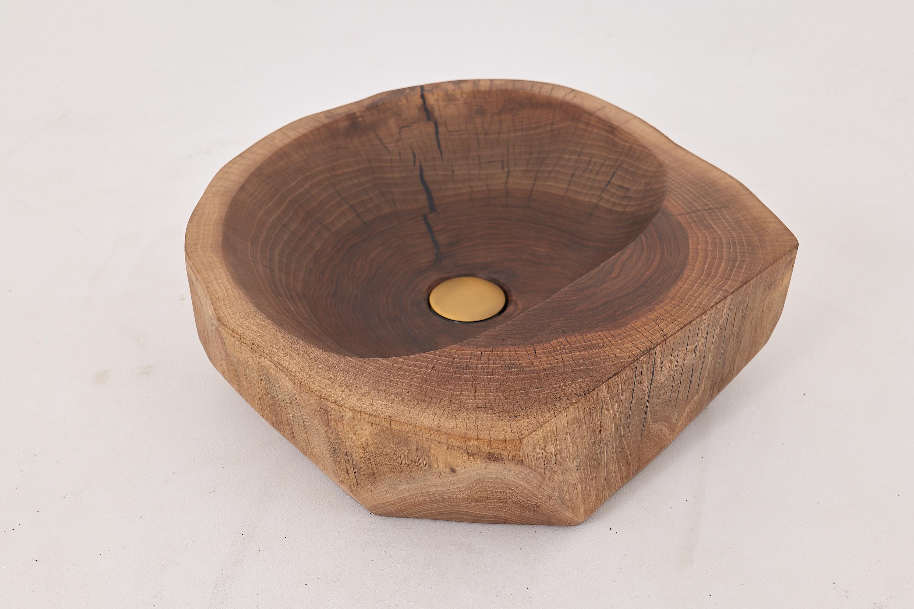 Mueble de tronco, Lavabo de madera, Lavabo, Diseño original, Hecho a mano en venta 1