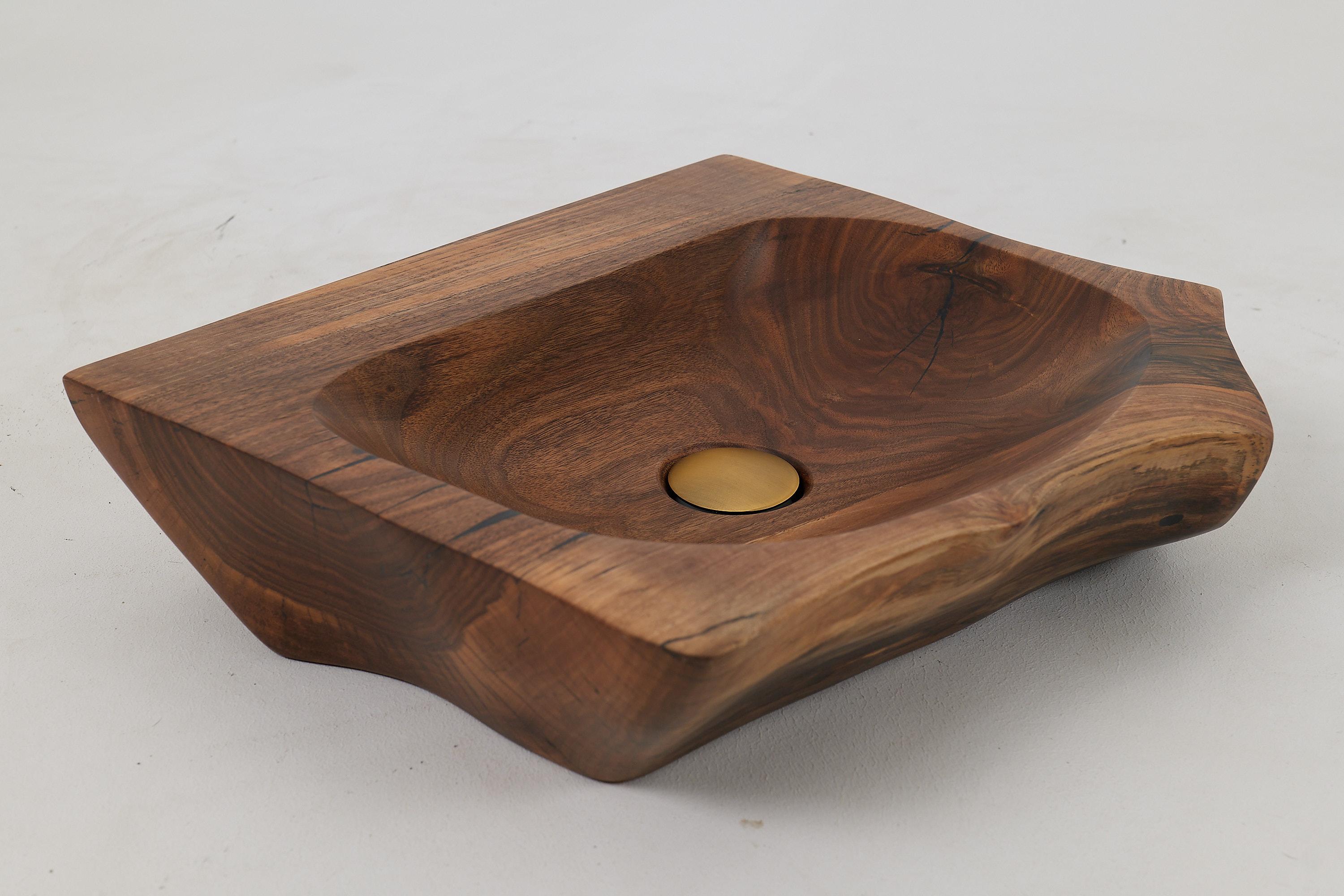 Mueble de tronco, Lavabo de madera, Lavabo, Diseño original, Hecho a mano