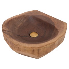 Mueble de tronco, Lavabo de madera, Lavabo, Diseño original, Hecho a mano