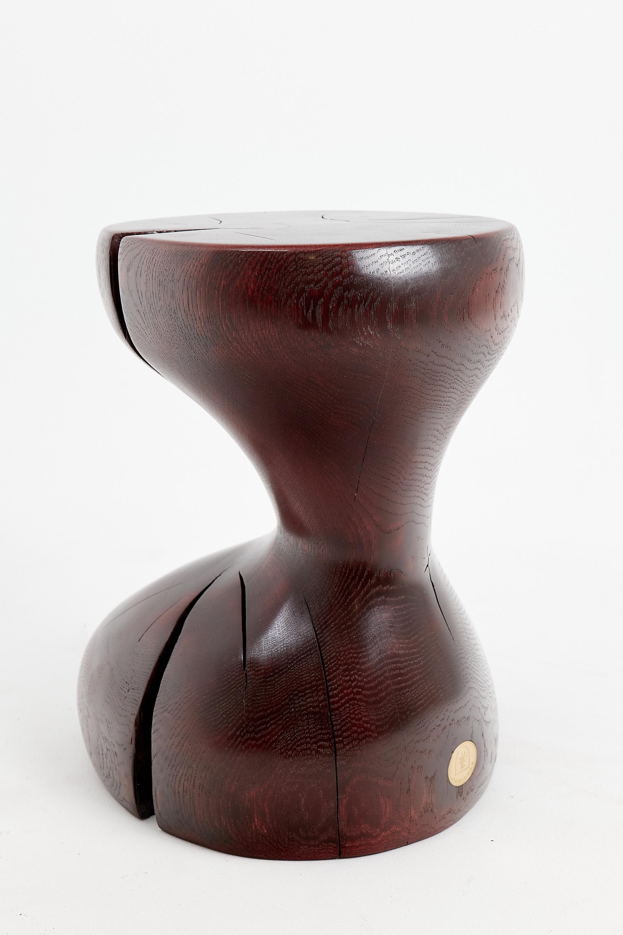 Logniture, Eiche Massivholz Skulptur Beistelltisch, Original Contemporary Design im Angebot 4