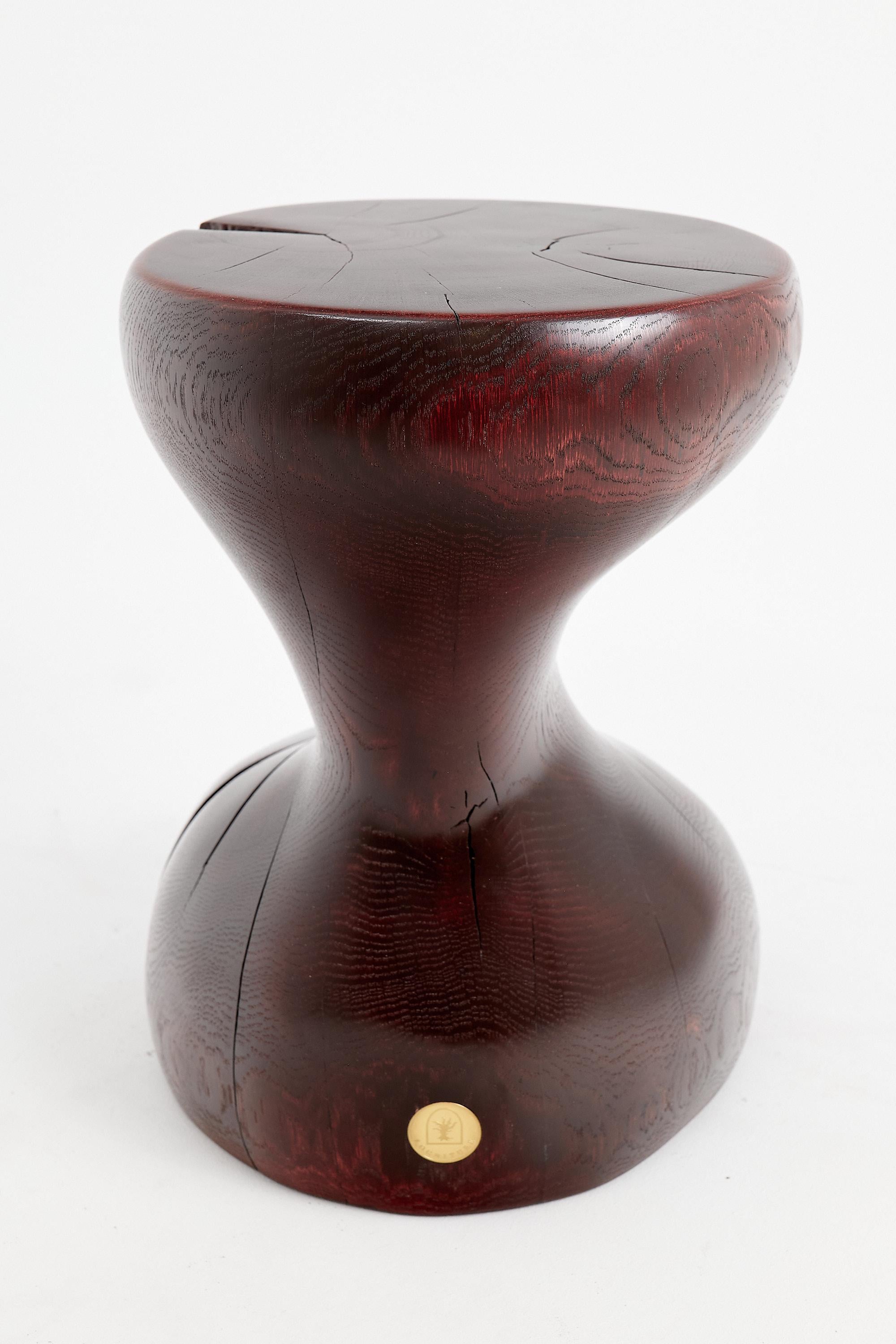 Logniture, Eiche Massivholz Skulptur Beistelltisch, Original Contemporary Design im Angebot 5