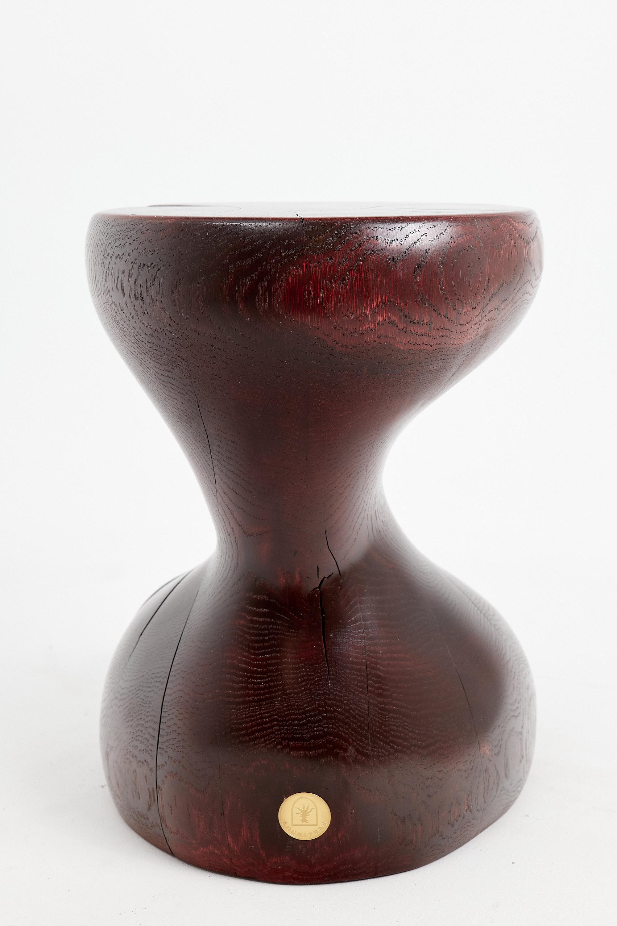 Logniture, Eiche Massivholz Skulptur Beistelltisch, Original Contemporary Design im Angebot 6