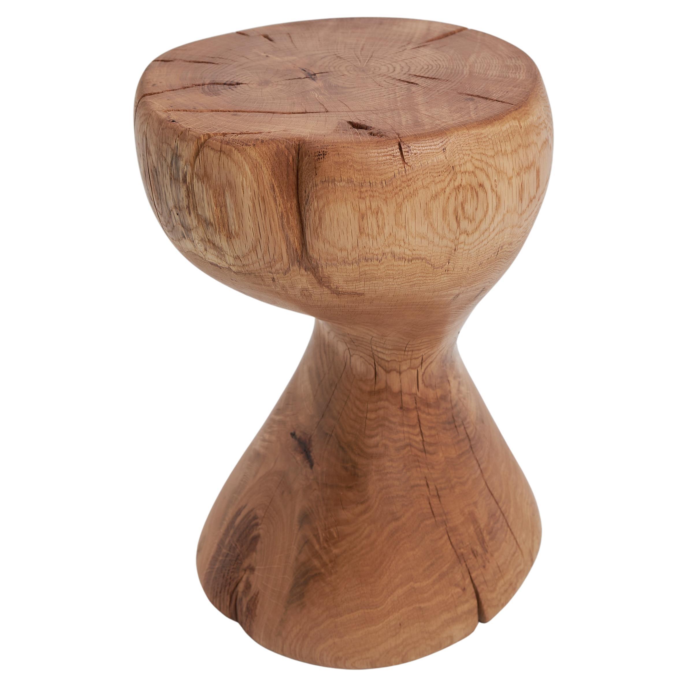 Logniture, Eiche Massivholz Skulptur Beistelltisch, Original Contemporary Design