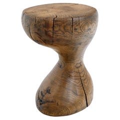 Logniture, Eiche Massivholz Skulptur Beistelltisch, Original Contemporary Design