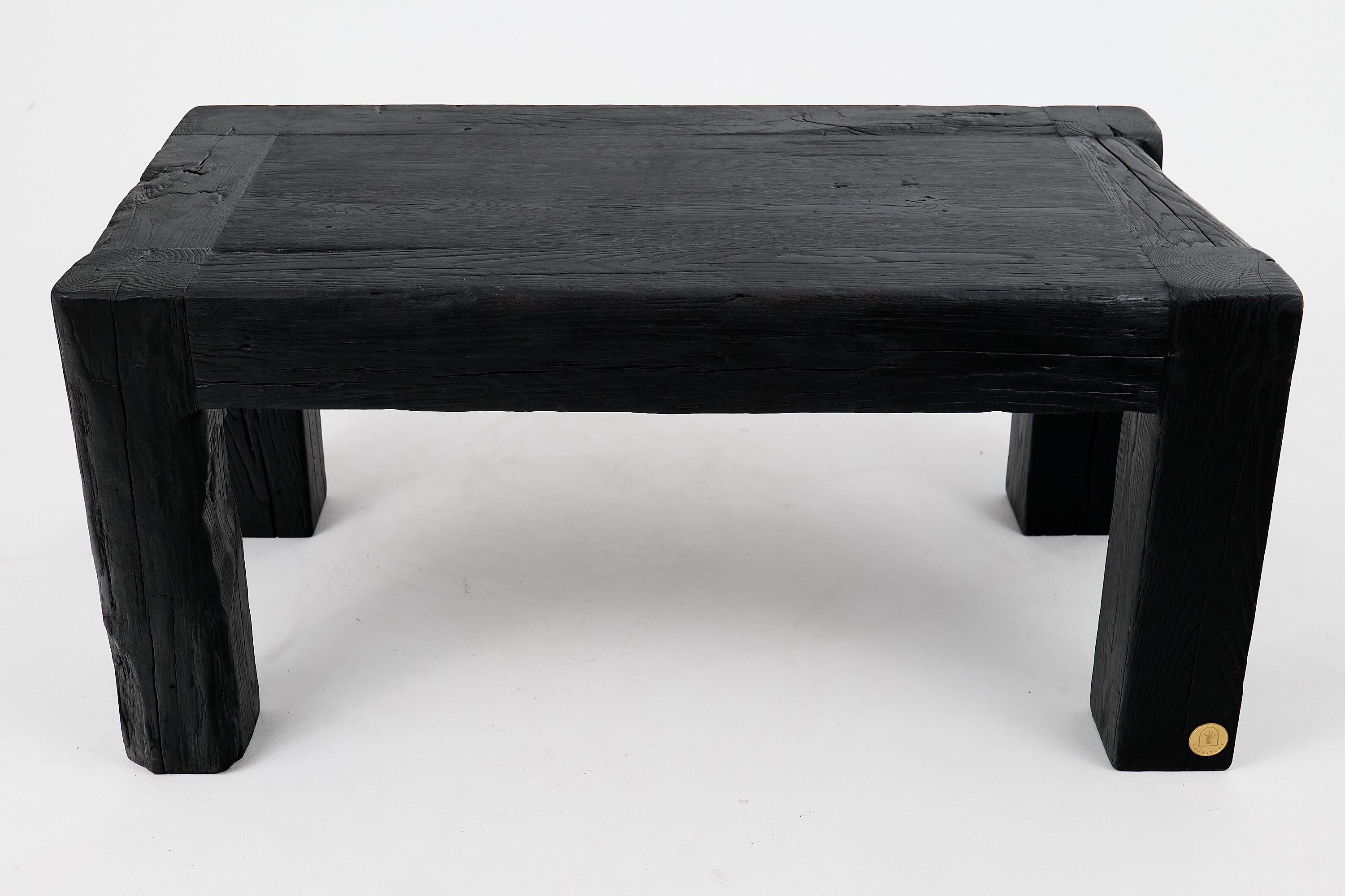Logniture, Tavolo brutalista in legno di Oak Oak carbonizzato, naturale ed eco-compatibile in vendita 5