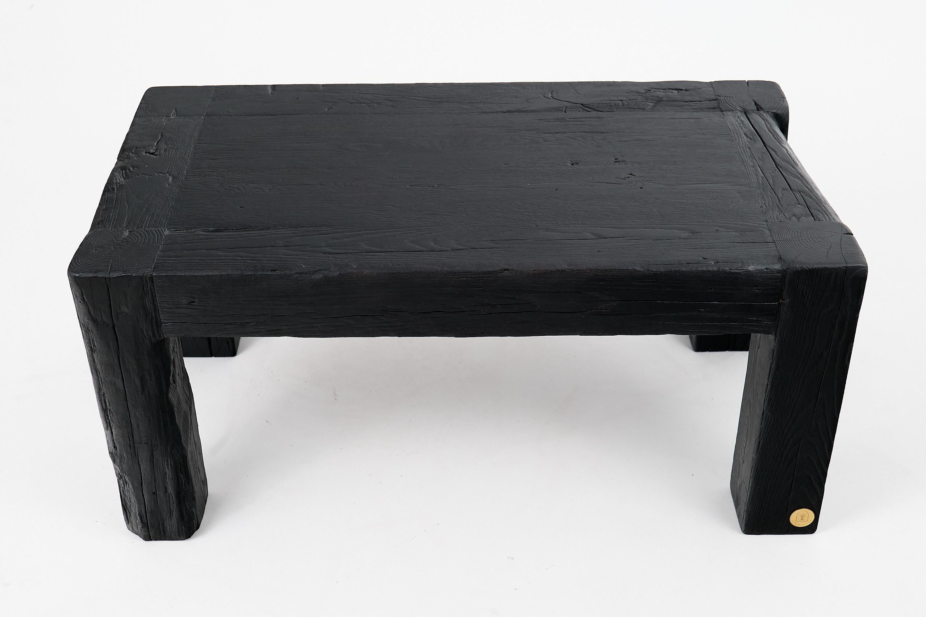 Logniture, Tavolo brutalista in legno di Oak Oak carbonizzato, naturale ed eco-compatibile in vendita 6