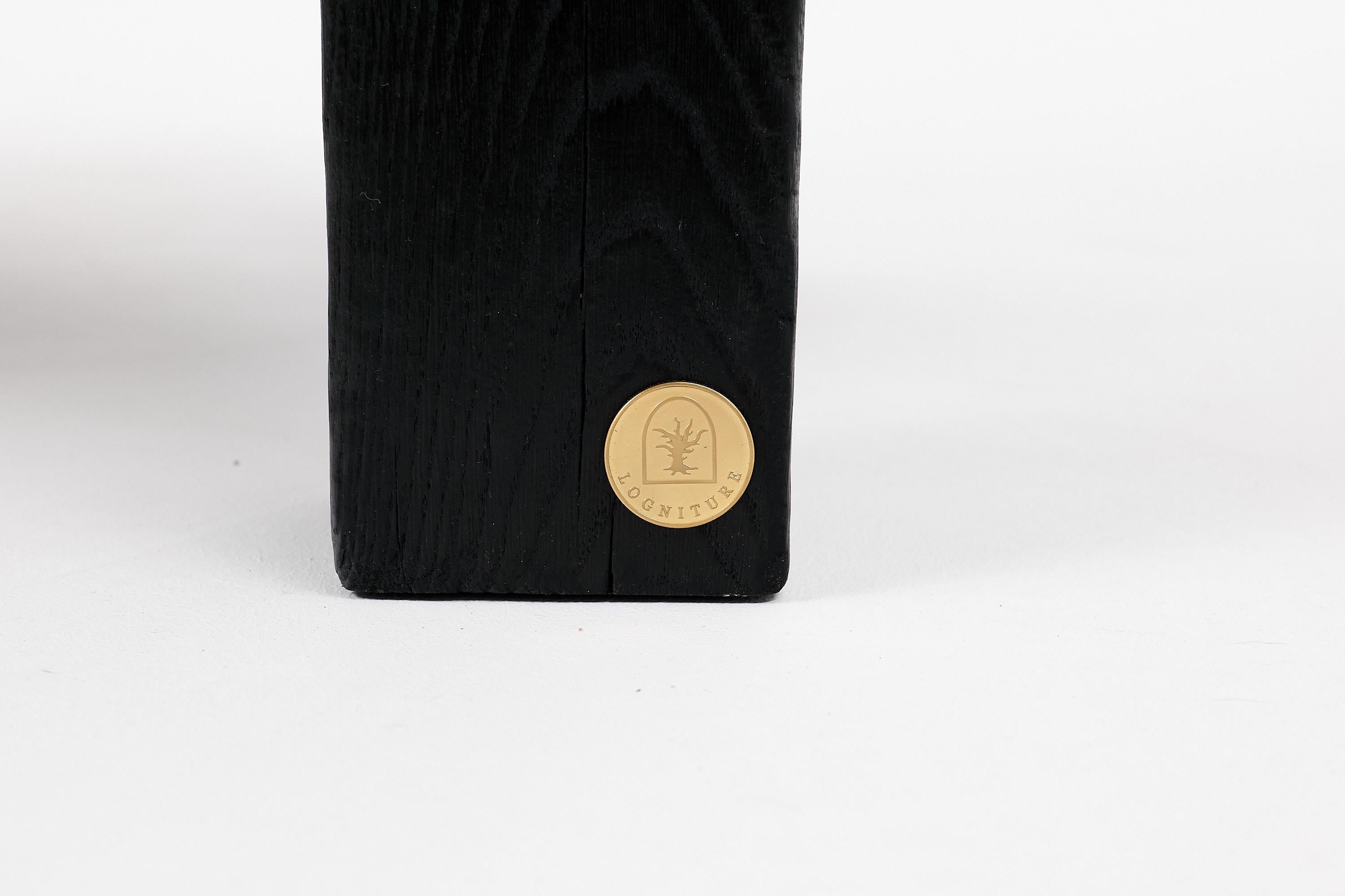Logniture, Tavolo brutalista in legno di Oak Oak carbonizzato, naturale ed eco-compatibile in vendita 7