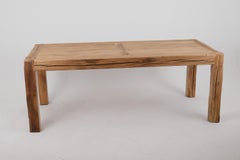 Reclaimed Oak 79-inch Dining Table, Organic, Brushed, Handmade, Logniture