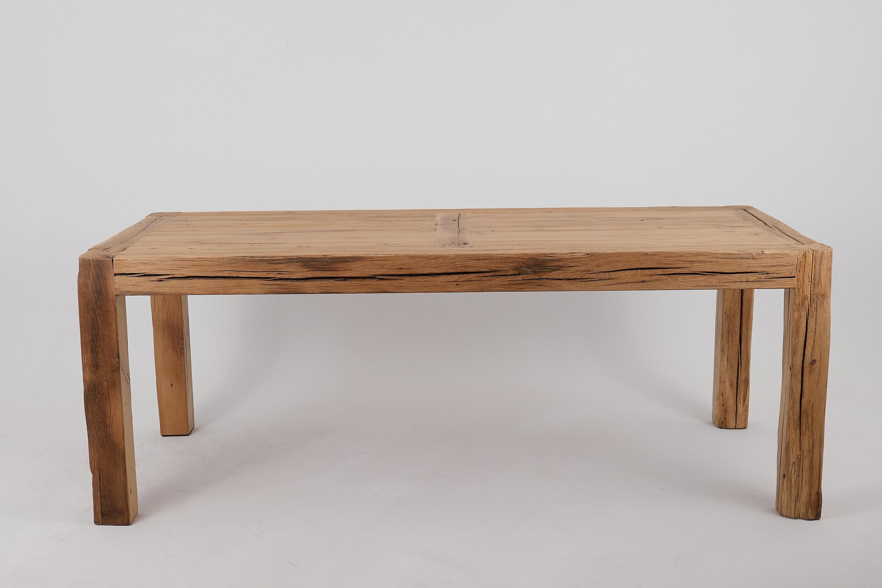 Croato Logniture, Tavolo da pranzo da 79 pollici in Oak Oak, Organico, Spazzolato, In magazzino in vendita