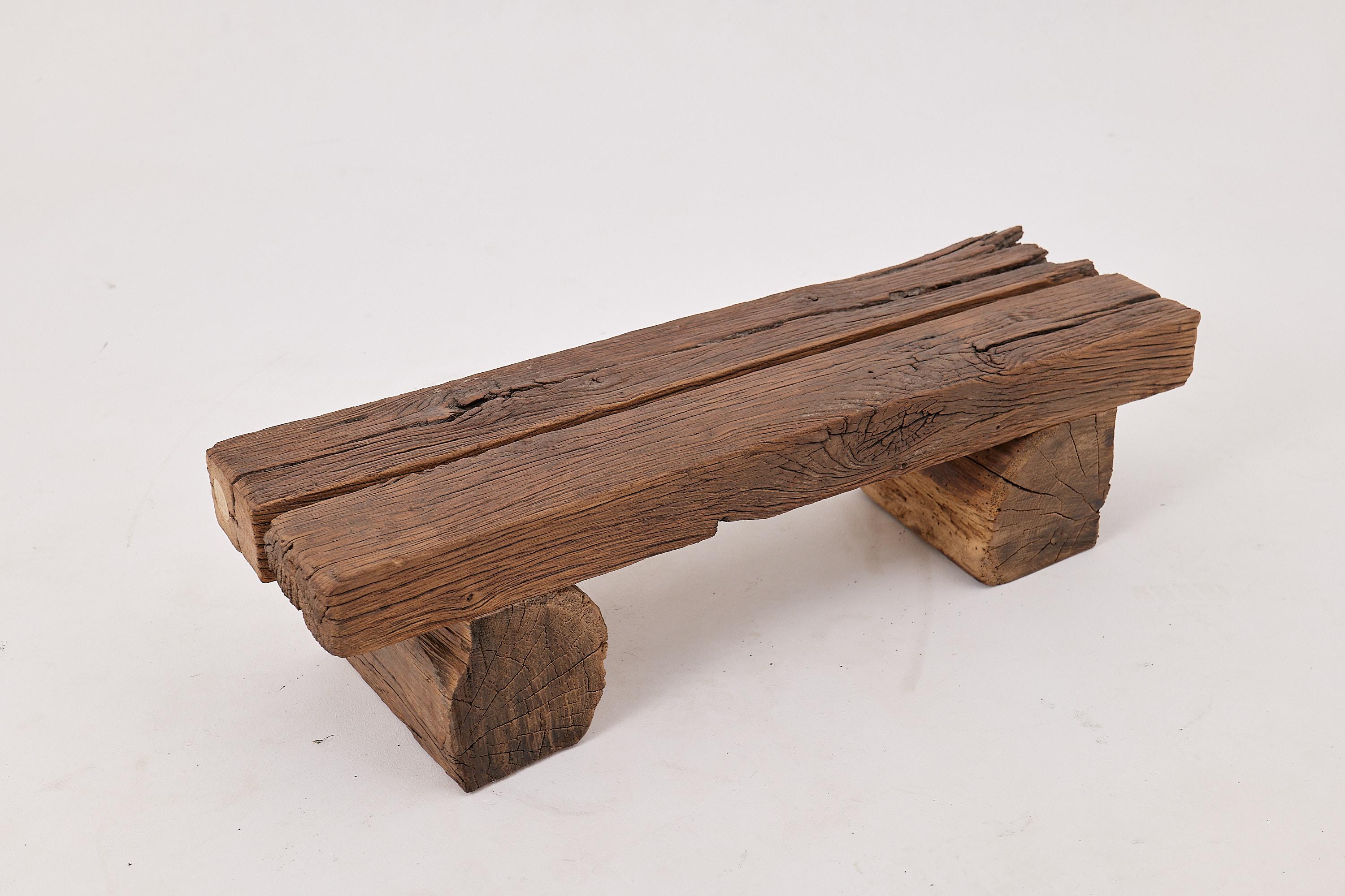 Logniture, Banco Brutalista de Madera de Roble Recuperada, Natural y Ecológico en venta 7