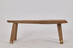 Reclaimed Oak Wood, Brutalist Bench, Natural, Handmade, Logniture
