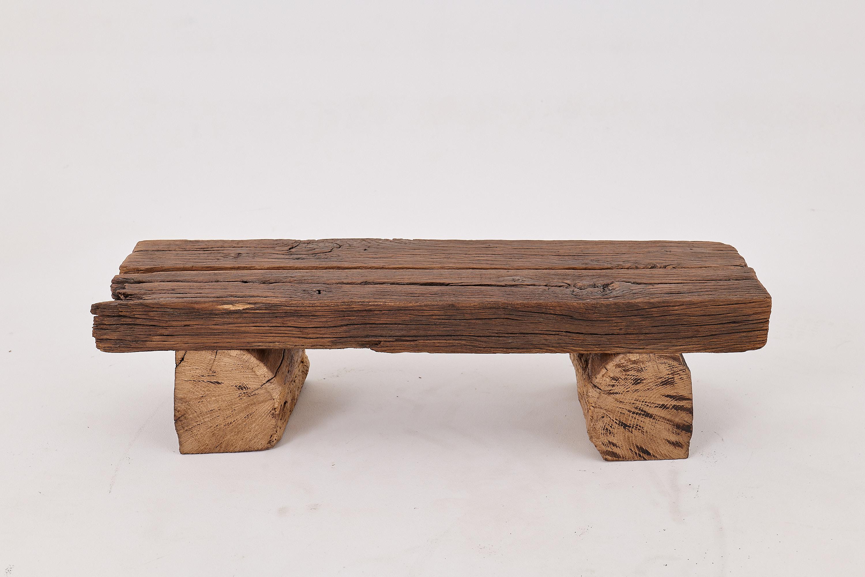 Logniture, Banco Brutalista de Madera de Roble Recuperada, Natural y Ecológico Croata en venta