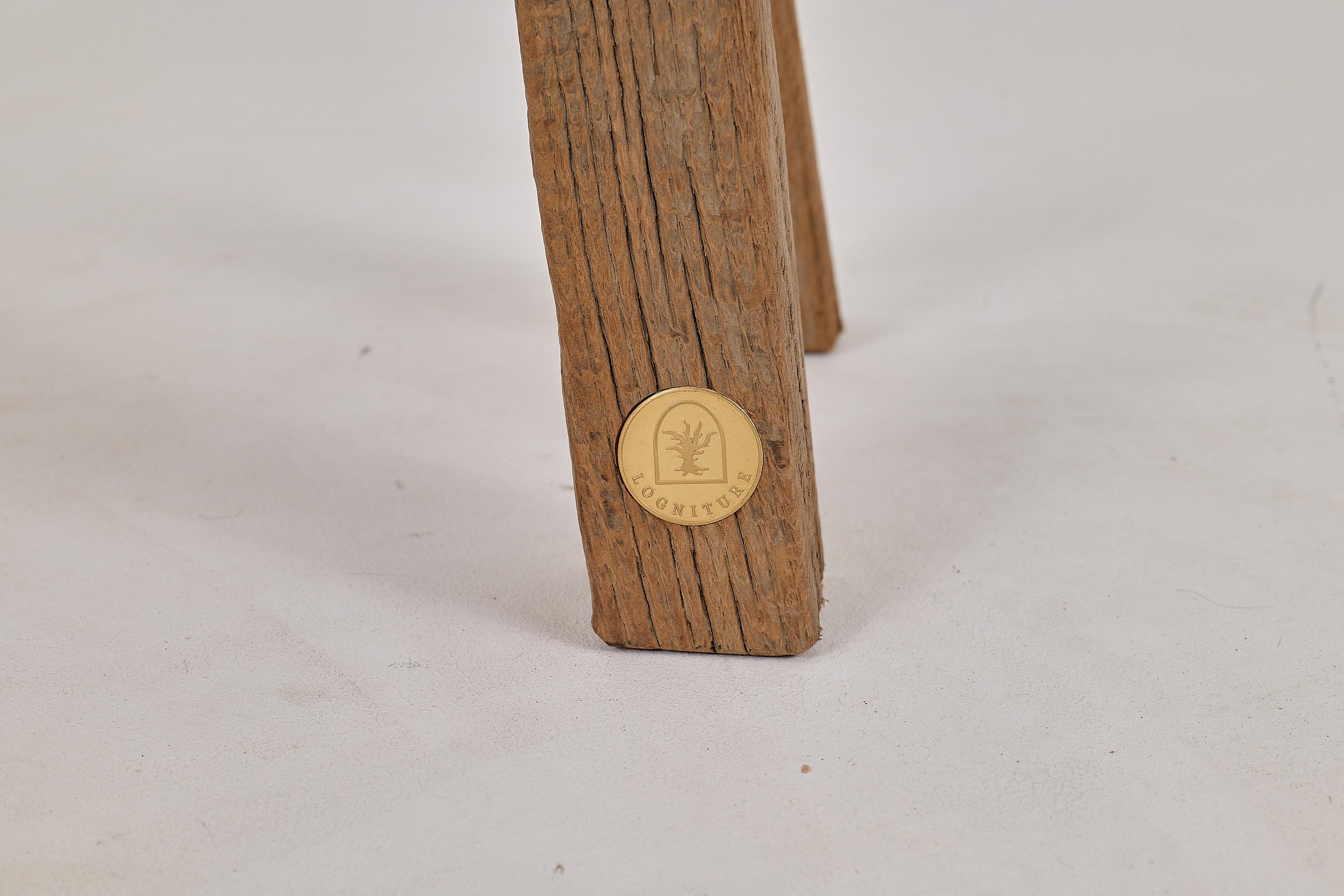 Croato Logniture, panchina brutalista in legno di Oak Oak recuperato, naturale ed eco-compatibile in vendita