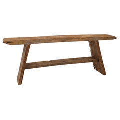Logniture, panchina brutalista in legno di Oak Oak recuperato, naturale ed eco-compatibile