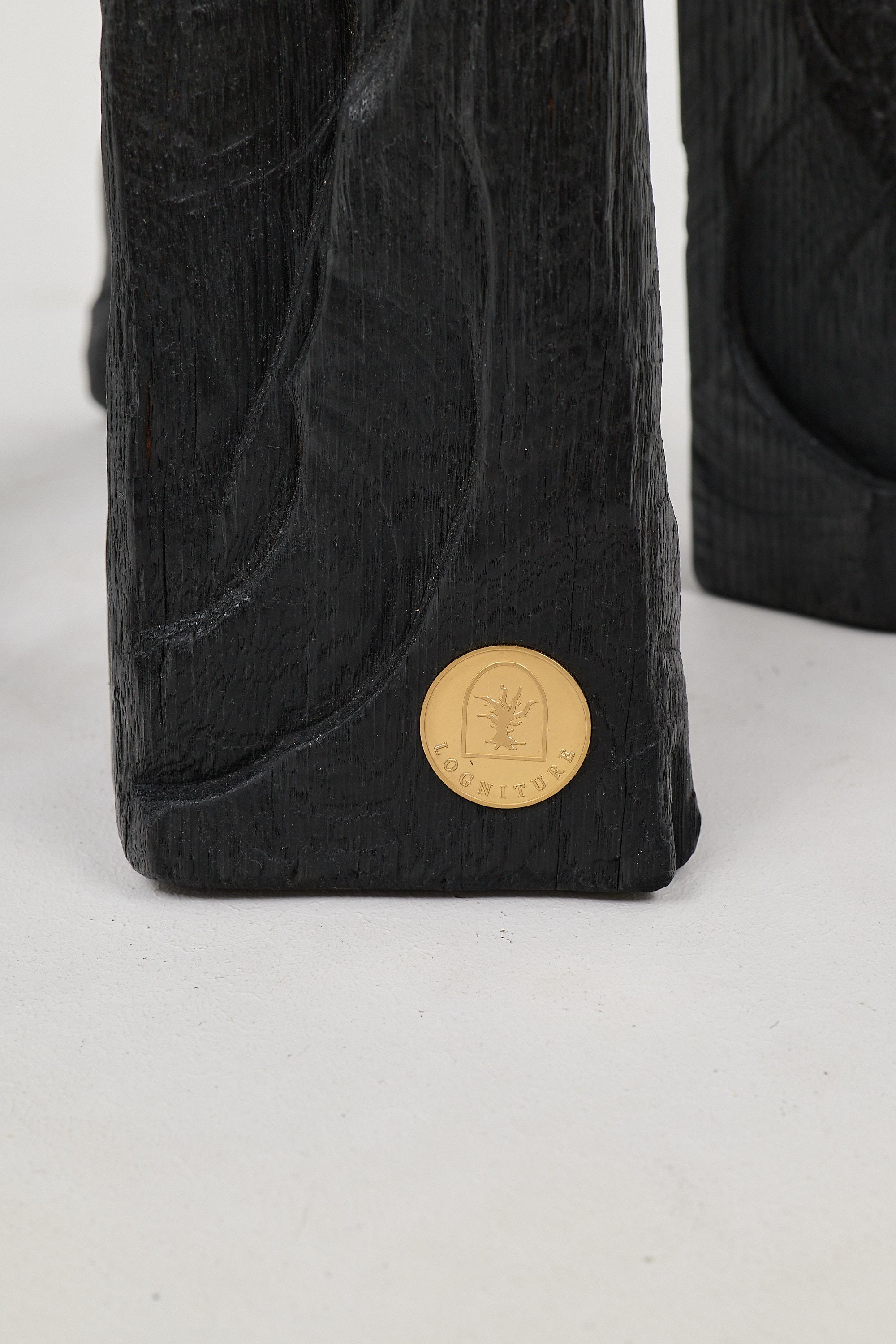 Logniture, Table basse rustique sculpturale, Bois de Oak Oak noir brûlé, Unique Neuf - En vente à Stara Gradiška, HR