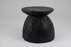 Logniture, Rustic Sculptural Coffee Table, Burnt Black Wood, Unique