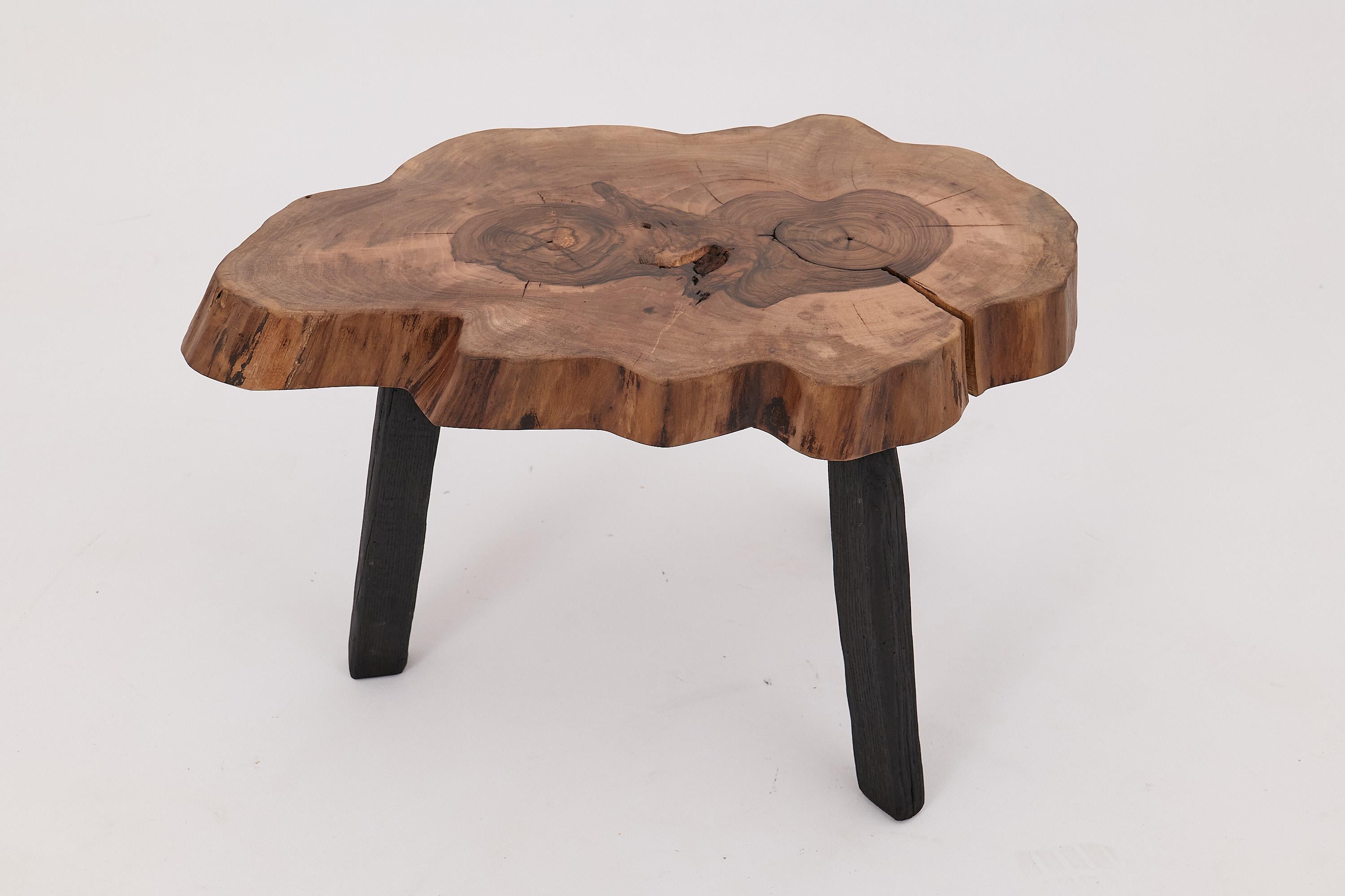 Logniture, Table basse rustique sculpturale, Noyer & Oak Oak noir brûlé, Unique Neuf - En vente à Stara Gradiška, HR