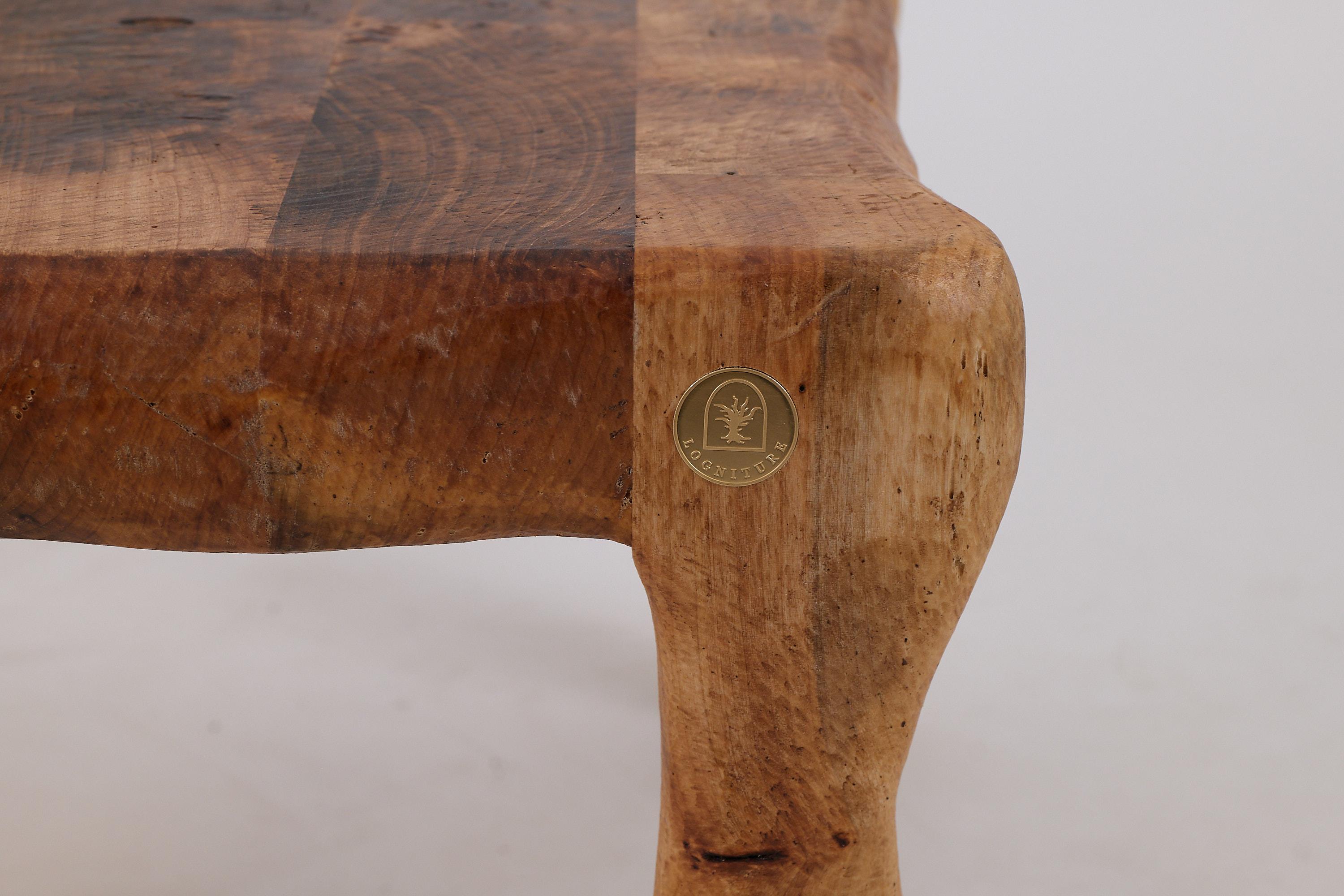 Bois Logniture, Table basse rustique en Wood, Live Edge Organic, naturelle et écologique en vente