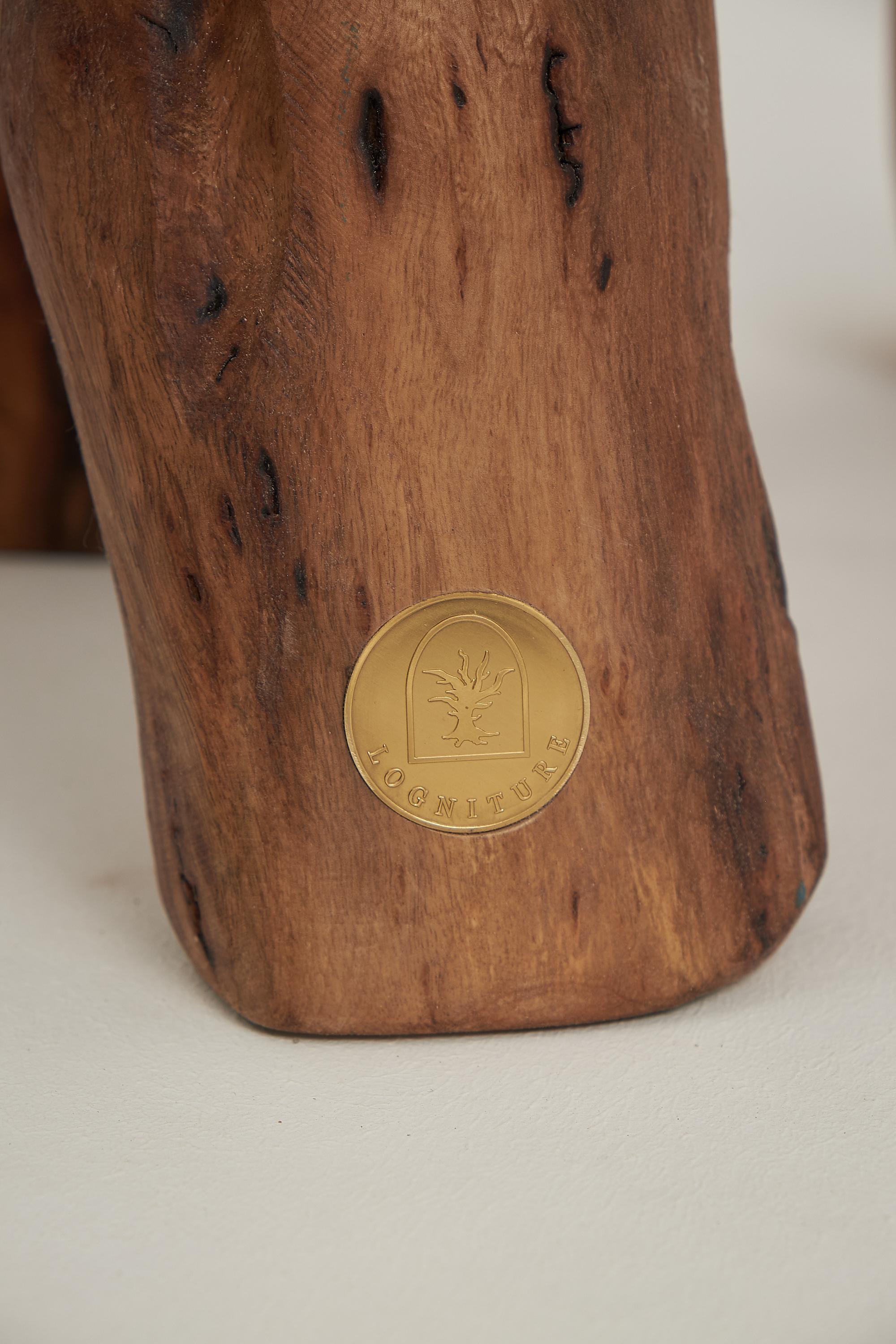 Logniture, Skulpturaler geschnitzter Stuhl aus Nussbaumholz, Log Furniture, einzigartig im Angebot 5