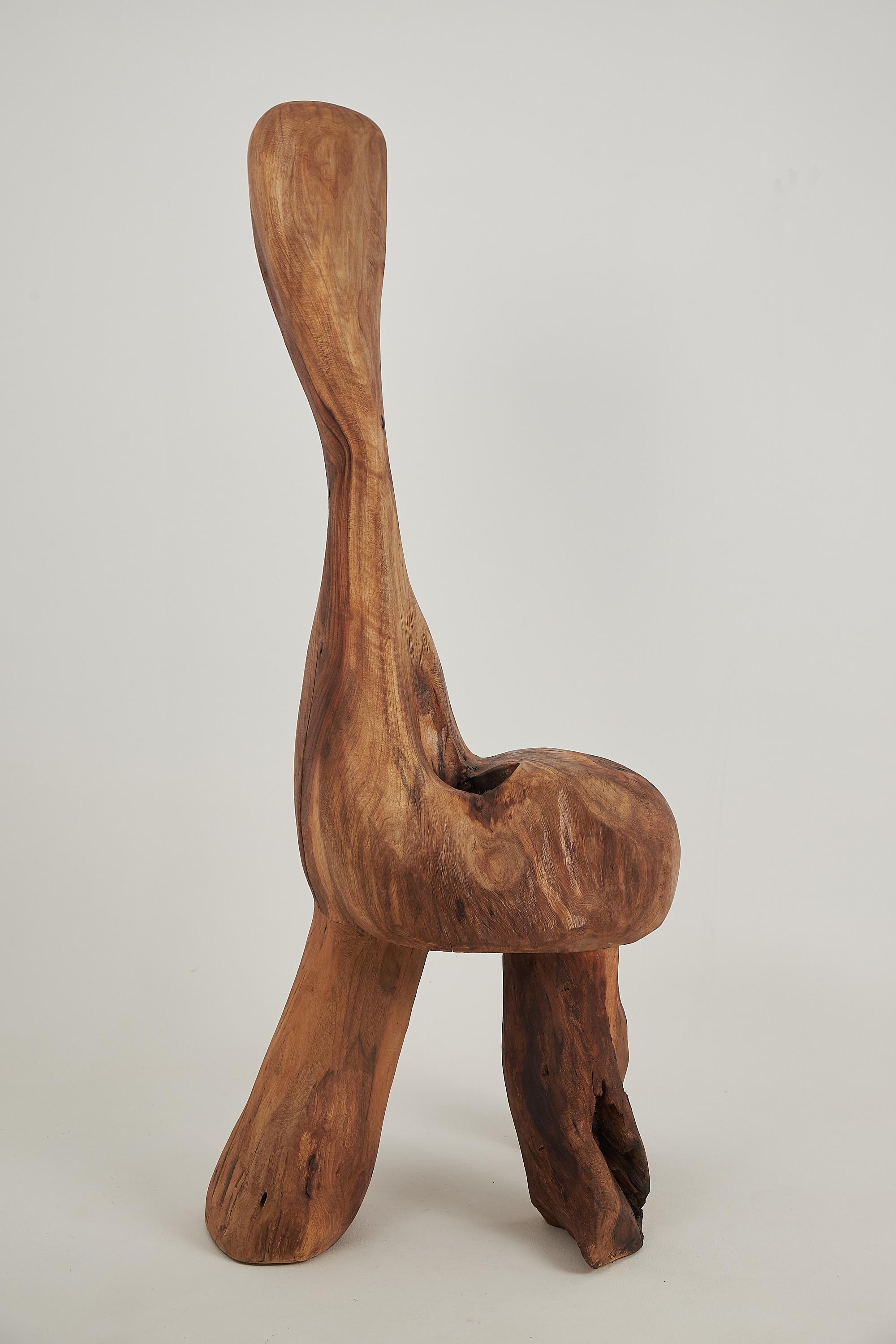 Logniture, Skulpturaler geschnitzter Stuhl aus Nussbaumholz, Log Furniture, einzigartig im Angebot 2