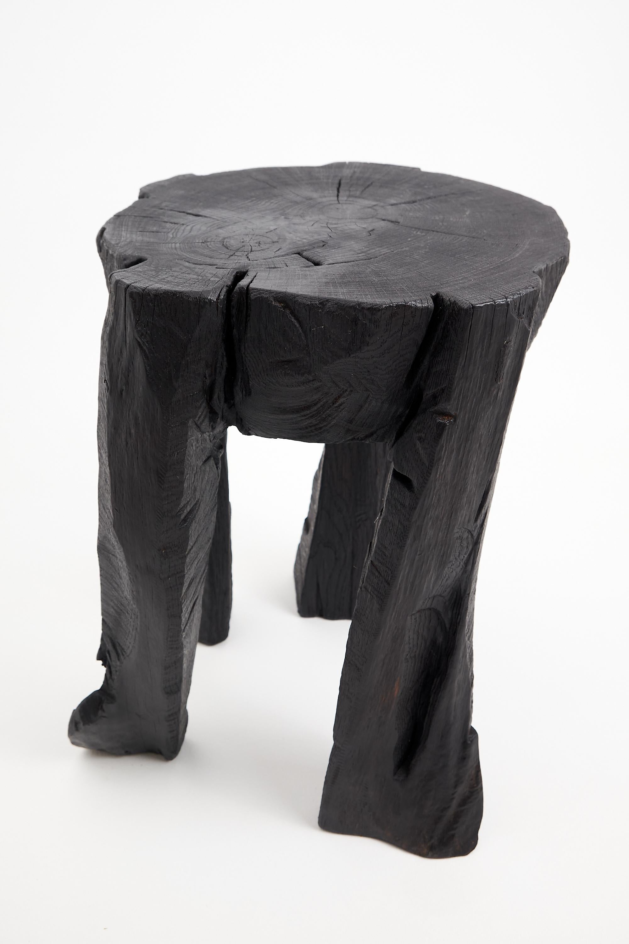 Legno Logniture, legno massiccio bruciato, Oak, tavolino, tavolino, intagliato con la motosega in vendita