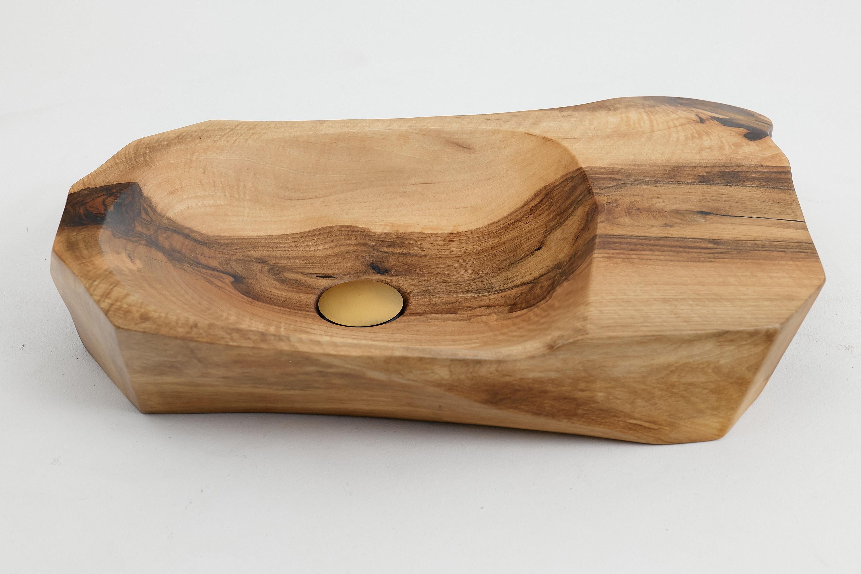 Logniture, Solid Wood Bathroom Sink/Basin, Original Contemporary Design For Sale 4