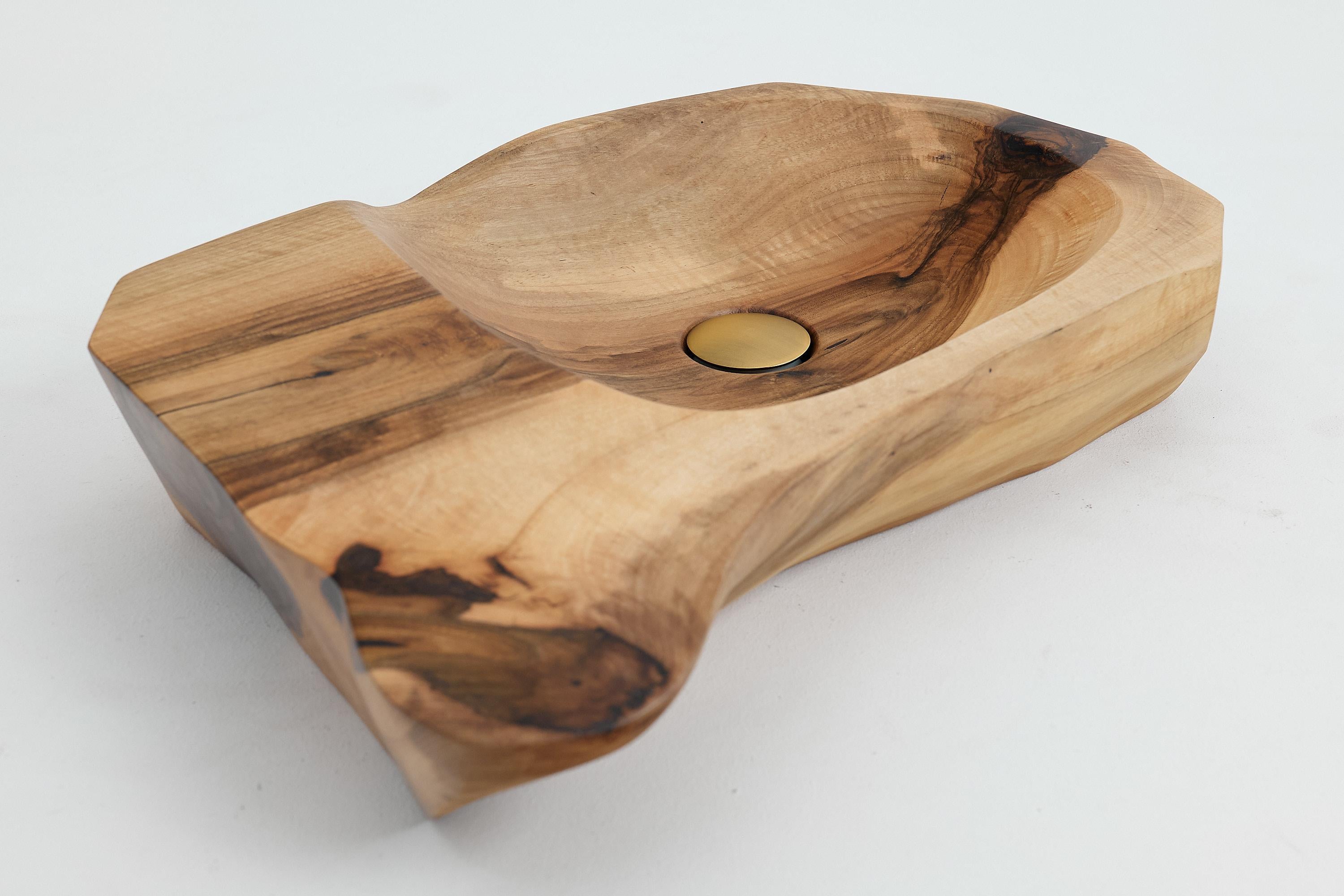 Logniture, Solid Wood Bathroom Sink/Basin, Original Contemporary Design For Sale 9