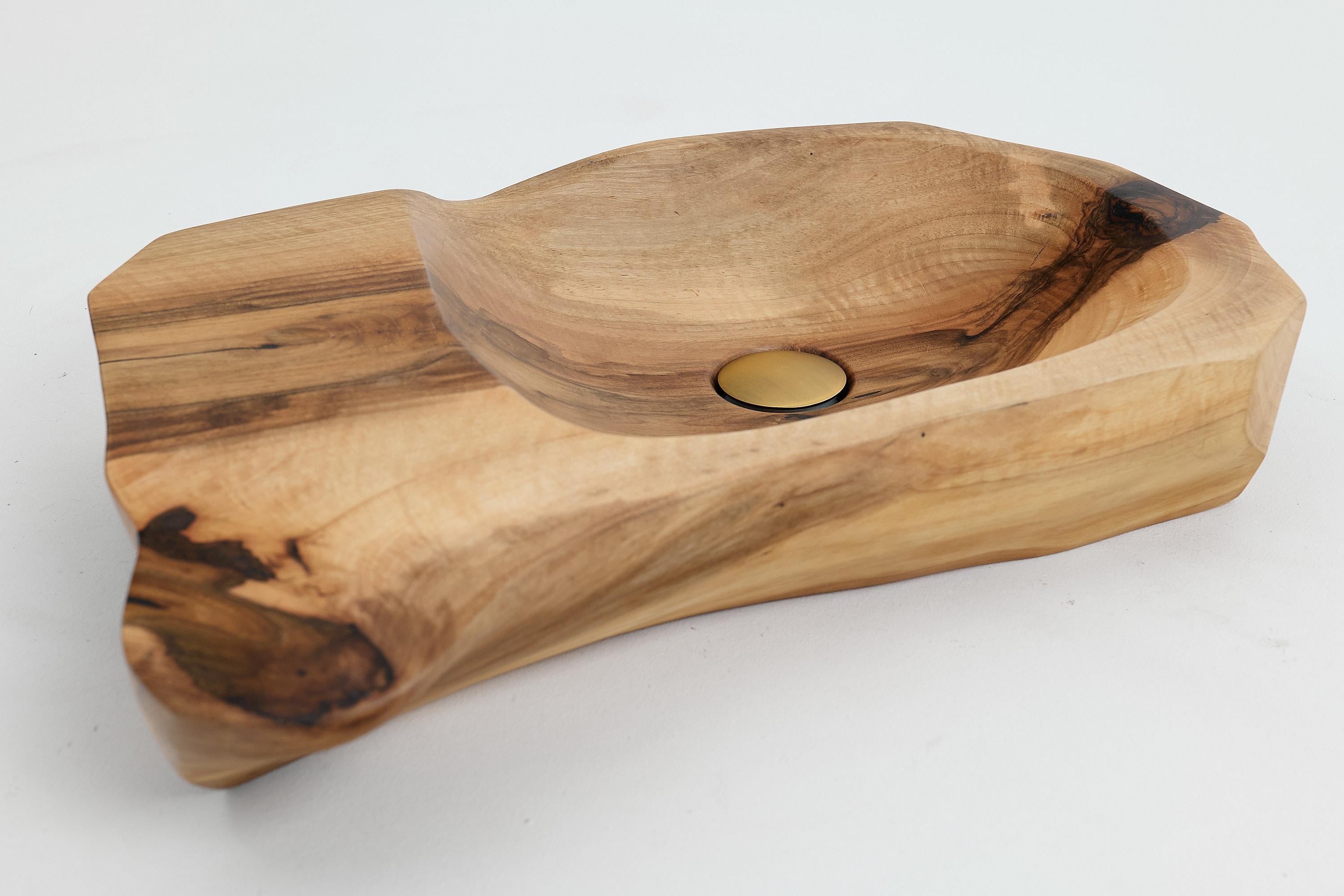 Logniture, Solid Wood Bathroom Sink/Basin, Original Contemporary Design For Sale 10