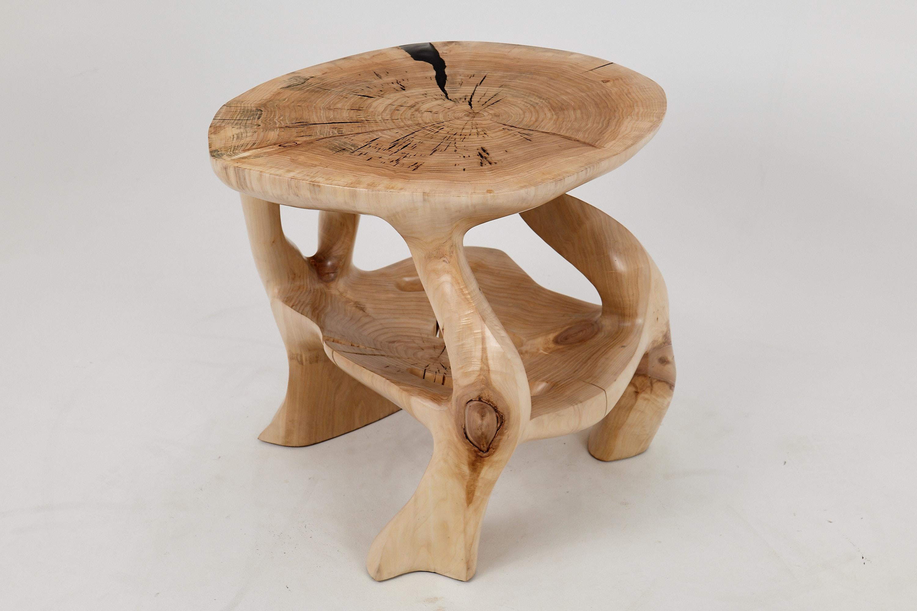 Logniture, Massivholz-Skulptur Couchtisch, Original Contemporary Design im Angebot 2