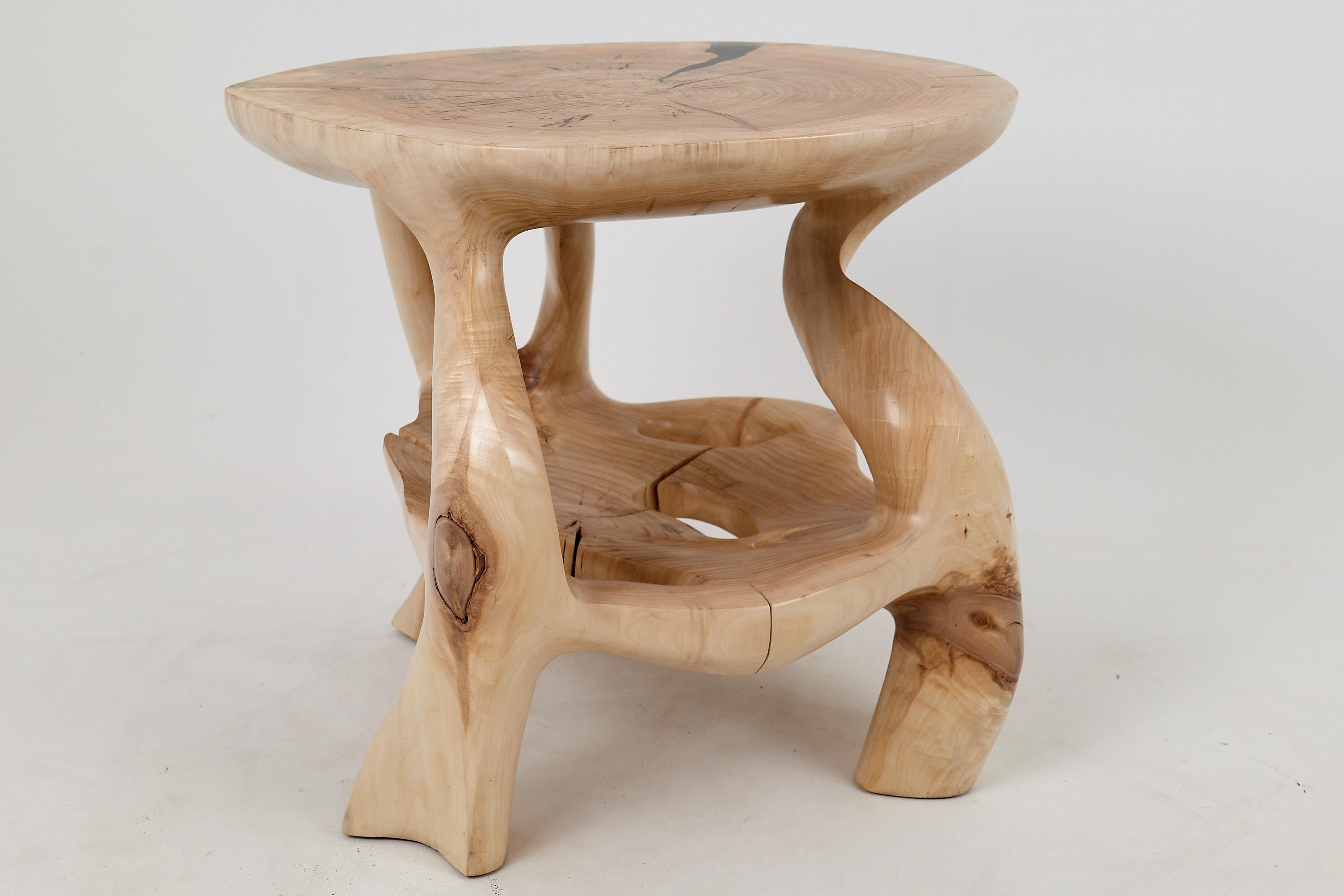 Logniture, Massivholz-Skulptur Couchtisch, Original Contemporary Design im Angebot 3