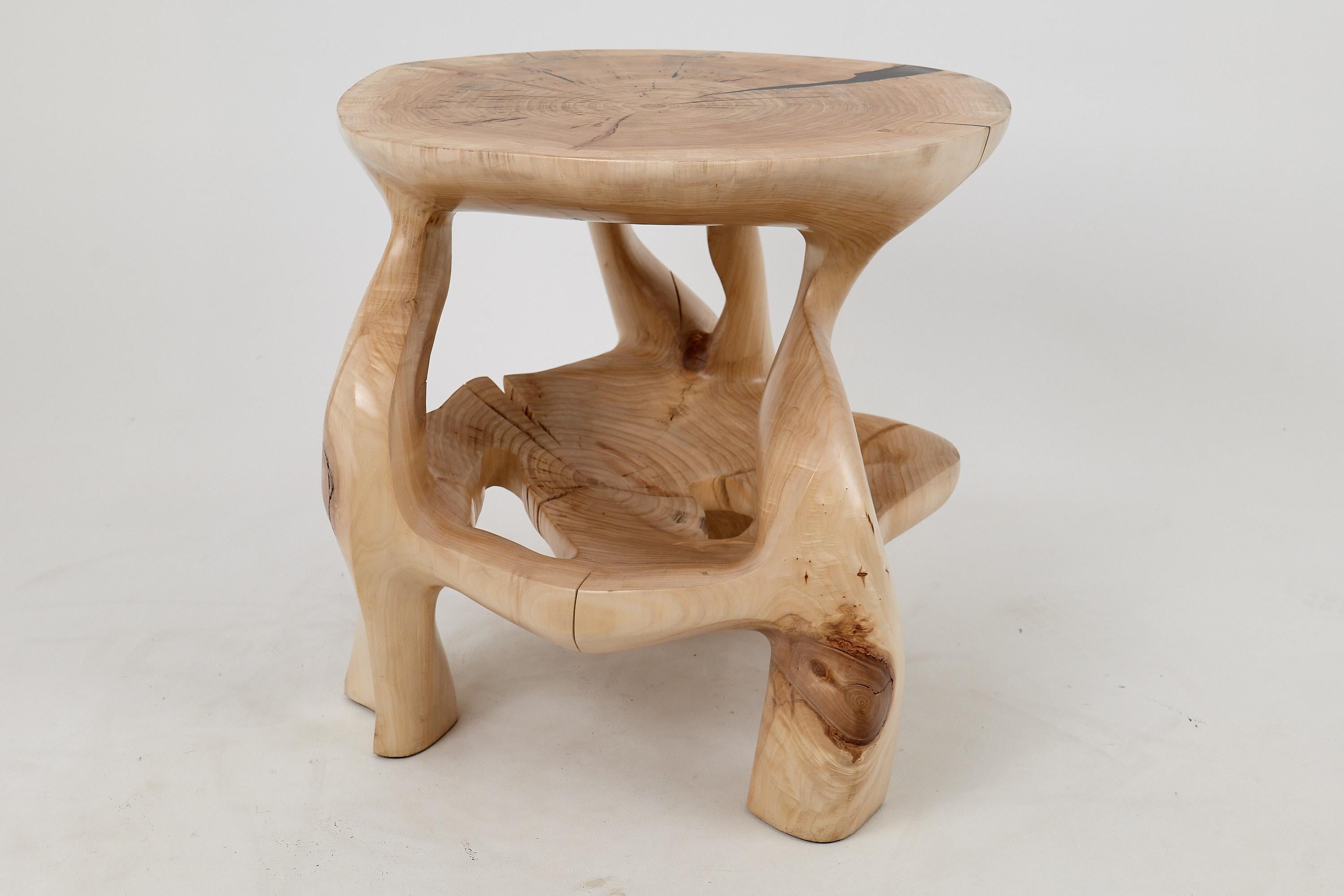 Logniture, Massivholz-Skulptur Couchtisch, Original Contemporary Design im Angebot 4