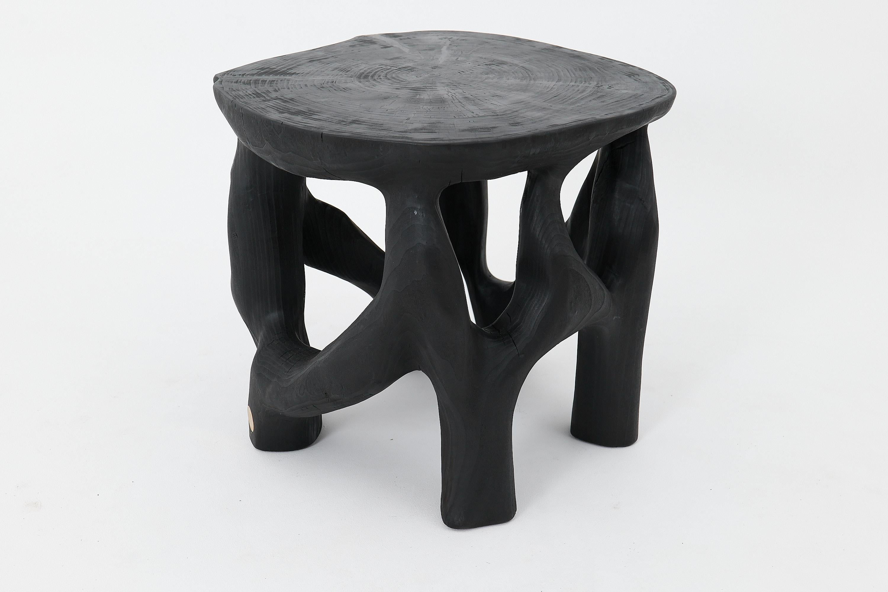 Logniture, Solid Wood Sculptural Coffee Table, Original Contemporary Design For Sale 6