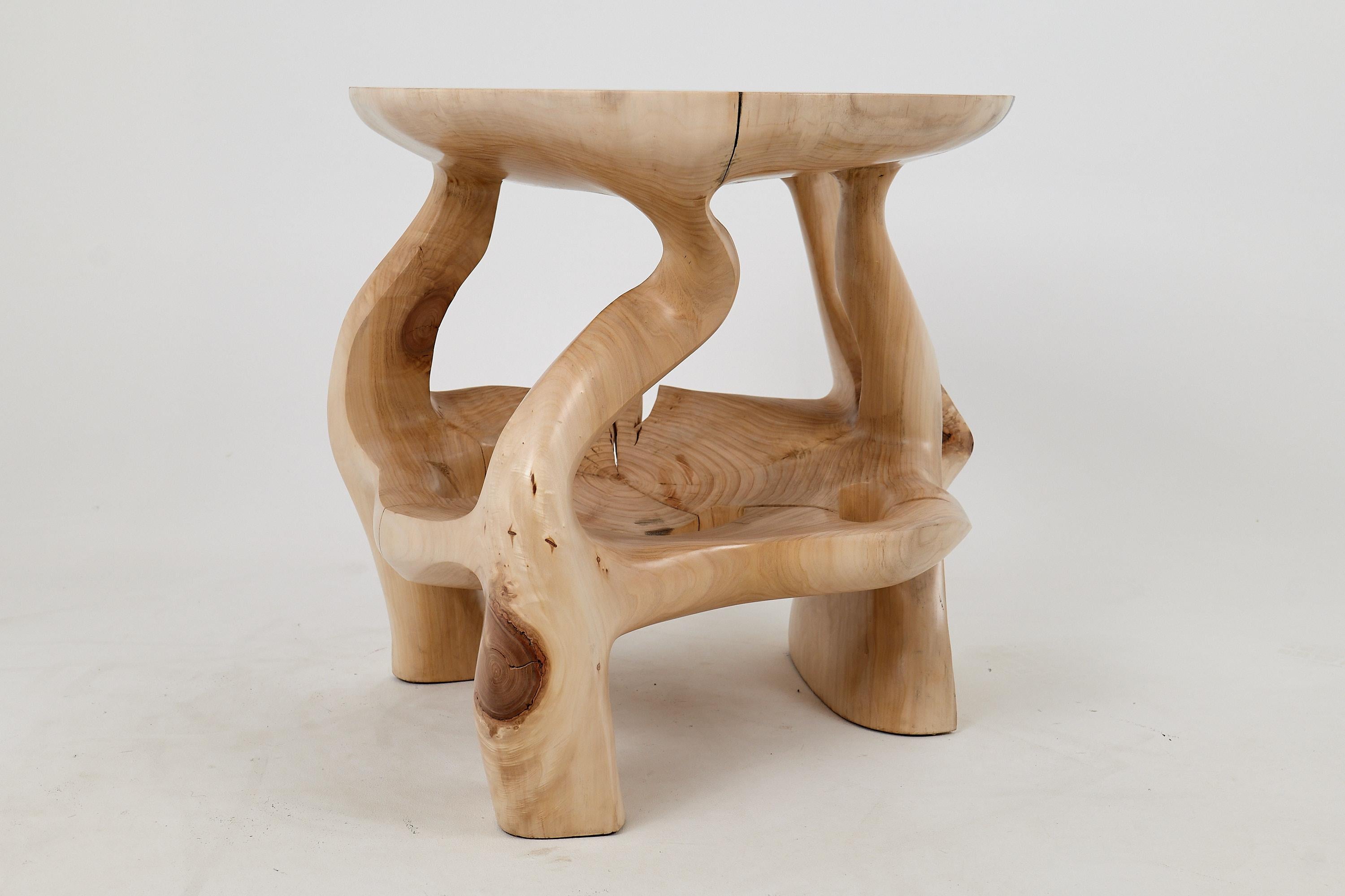 Logniture, Massivholz-Skulptur Couchtisch, Original Contemporary Design im Angebot 5