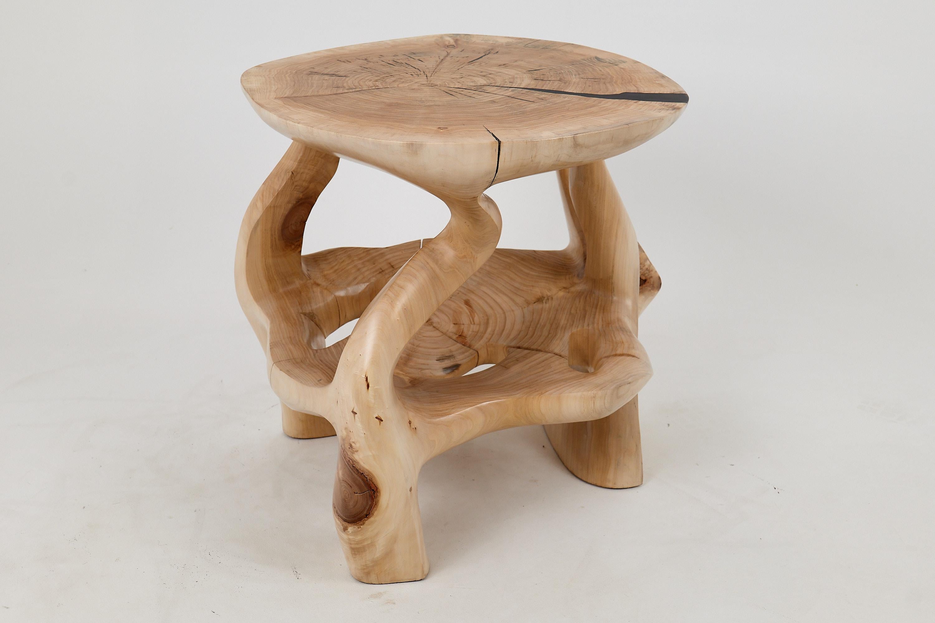Logniture, Massivholz-Skulptur Couchtisch, Original Contemporary Design im Angebot 6