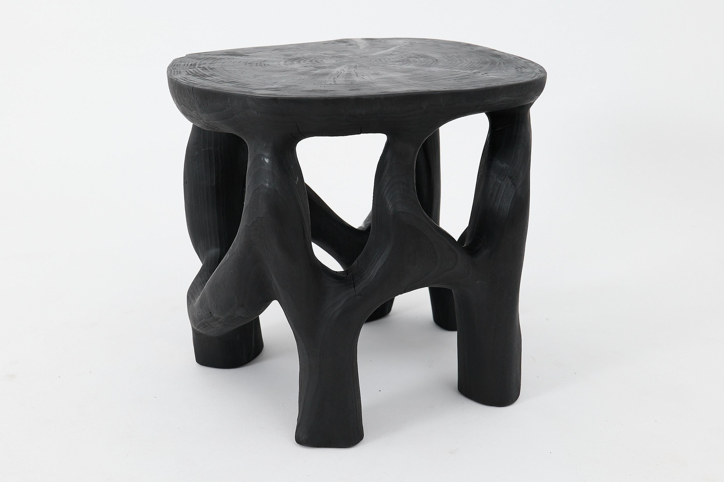 Logniture, Solid Wood Sculptural Coffee Table, Original Contemporary Design For Sale 8
